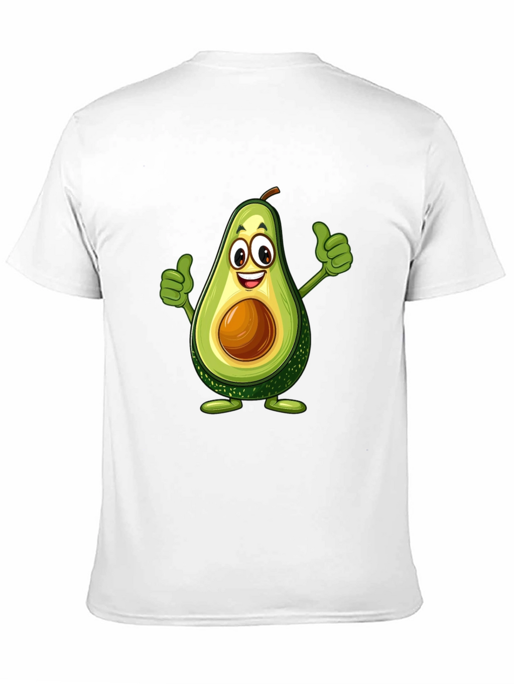 Avocado Cartoon Graphic Black T-Shirt