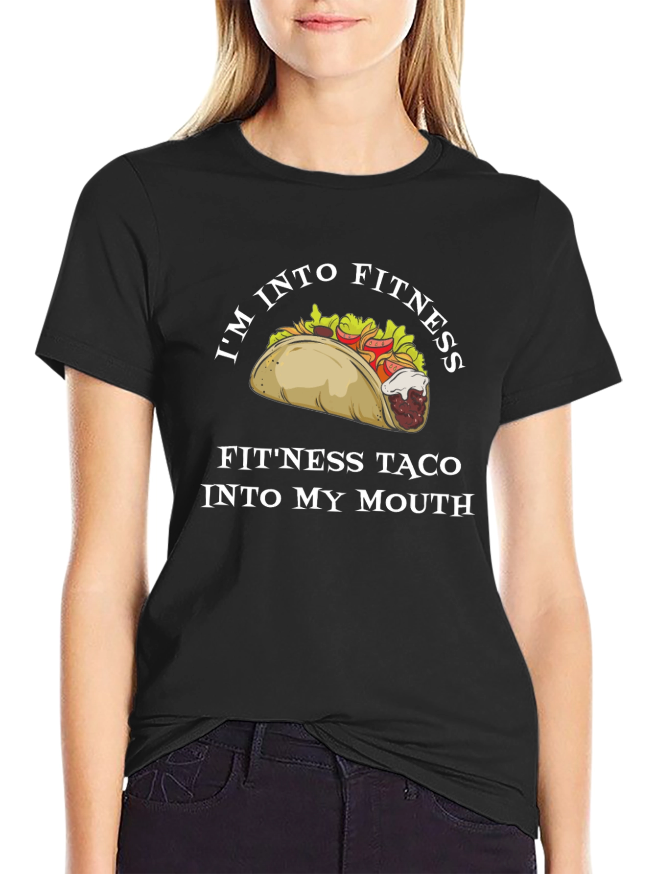 Fitness Taco Graphic Tee - Humorous Workout Shirt