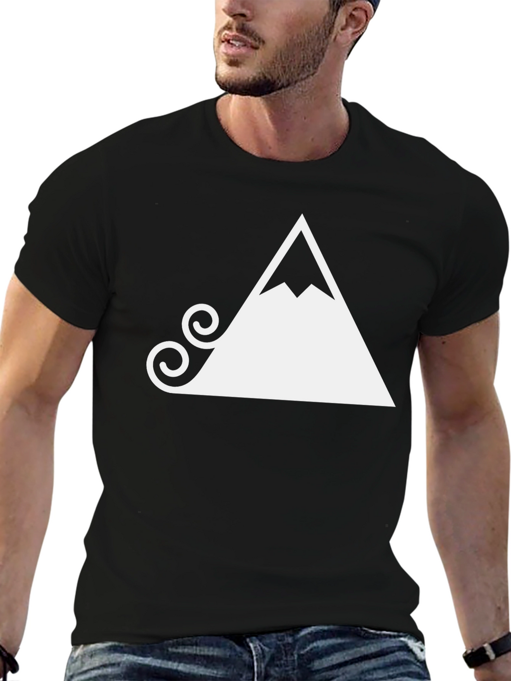 Mountain Graphic Tee - Black Stylish