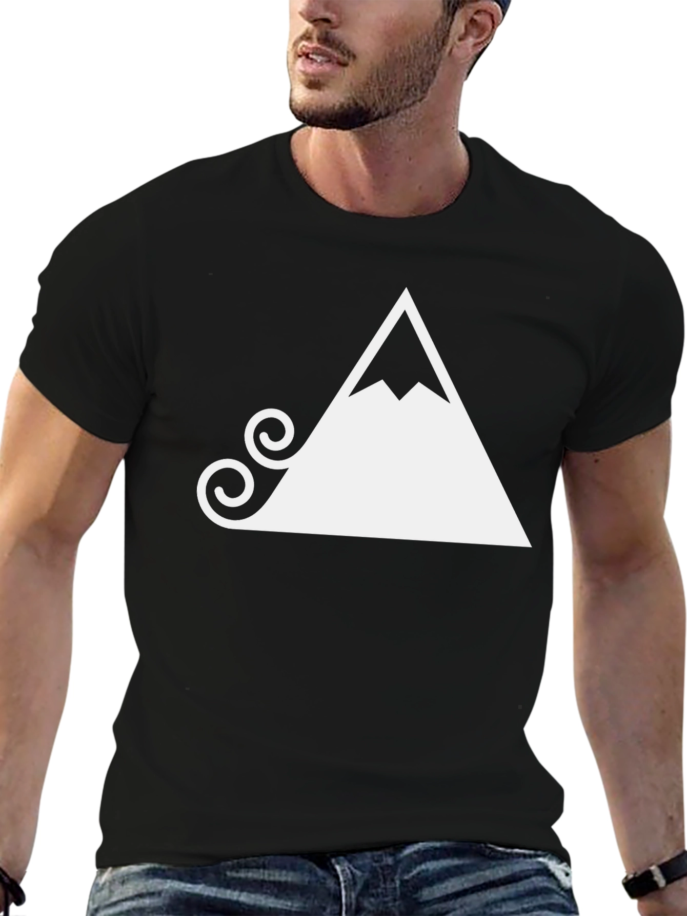 Mountain Graphic Tee - Black Stylish