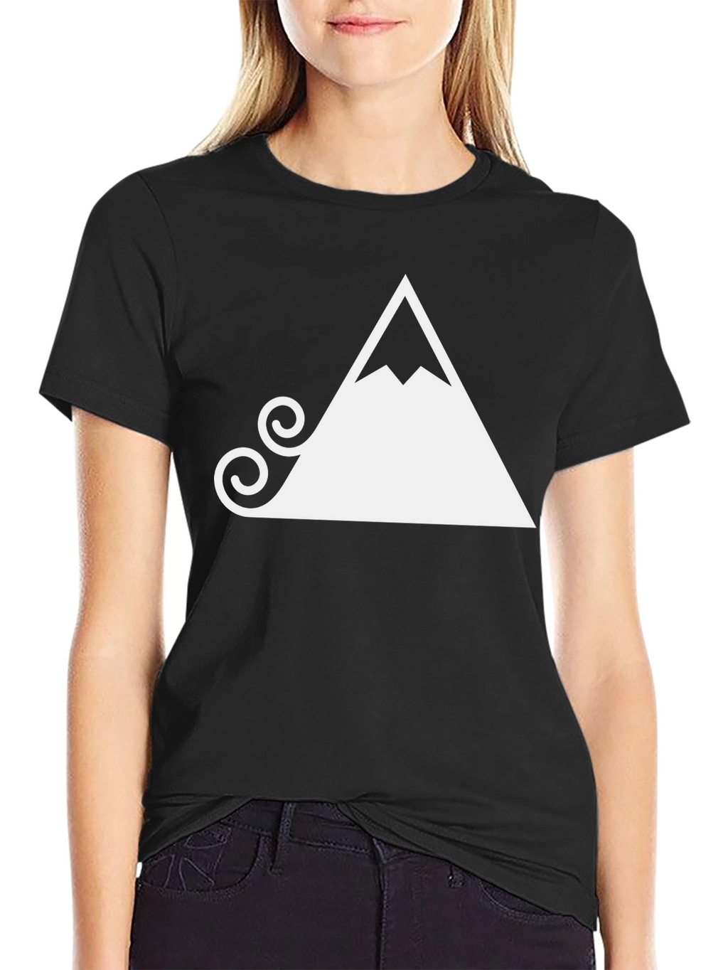 Mountain Graphic Tee - Black Stylish