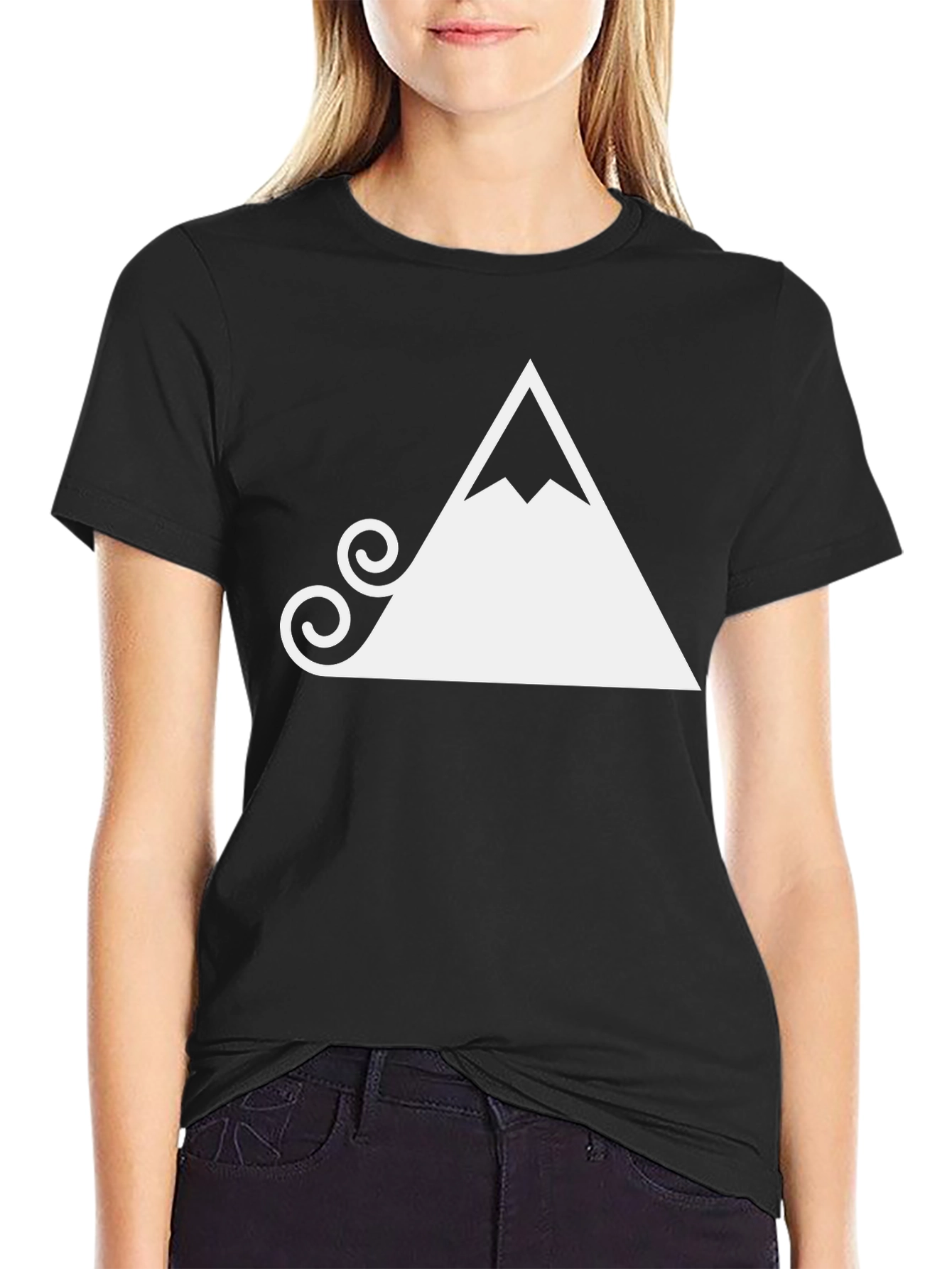 Mountain Graphic Tee - Black Stylish