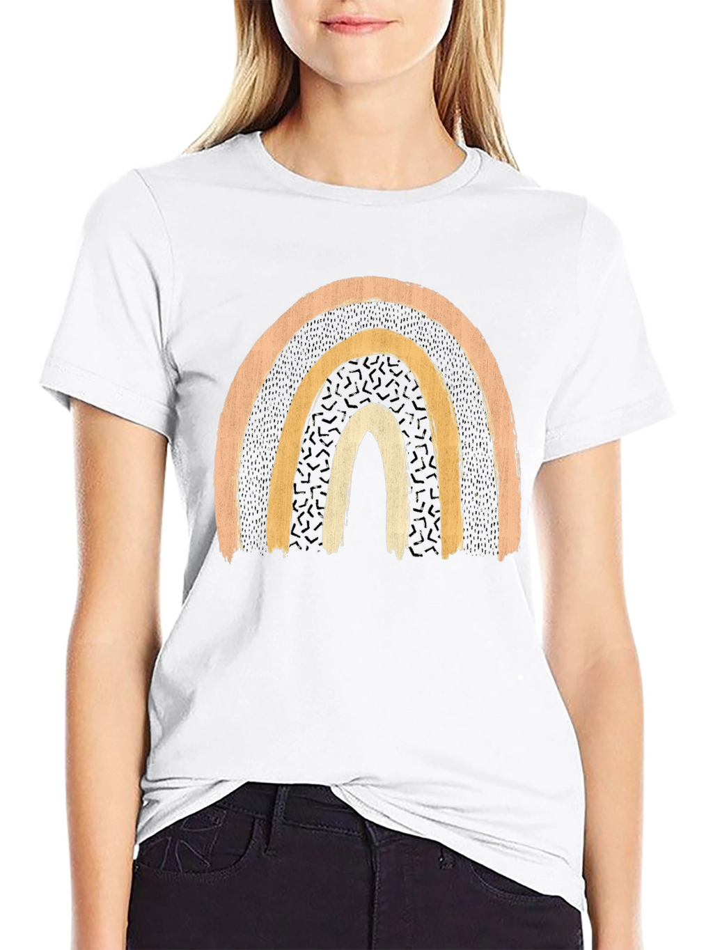 Boho Rainbow Graphic Tee - Stylish & Comfortable