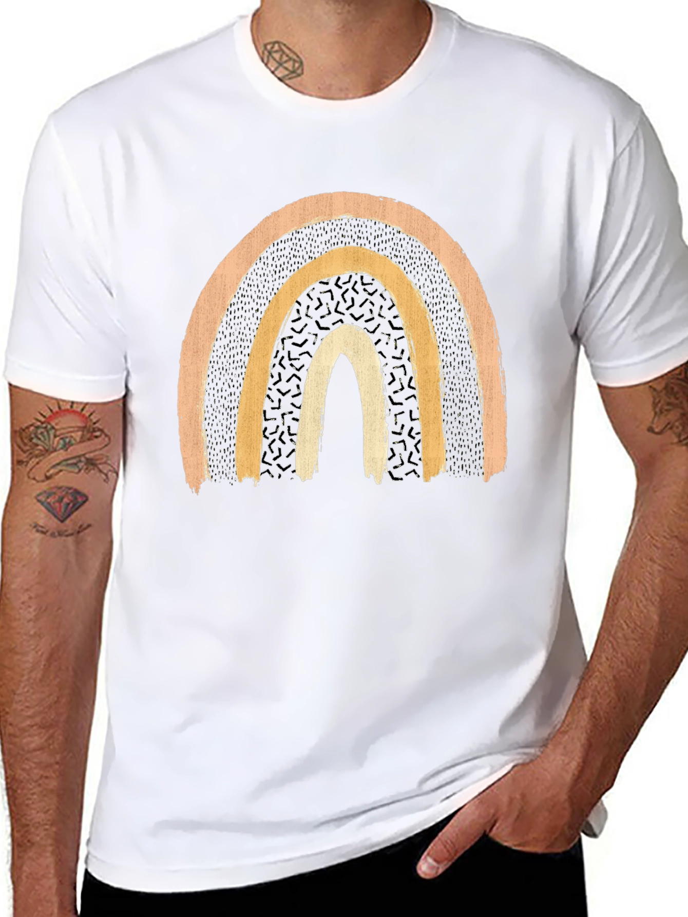 Boho Rainbow Graphic Tee - Stylish & Comfortable