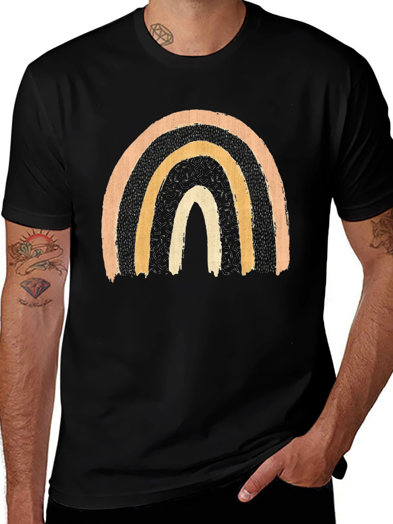 Boho Rainbow Graphic Tee - Stylish & Comfortable