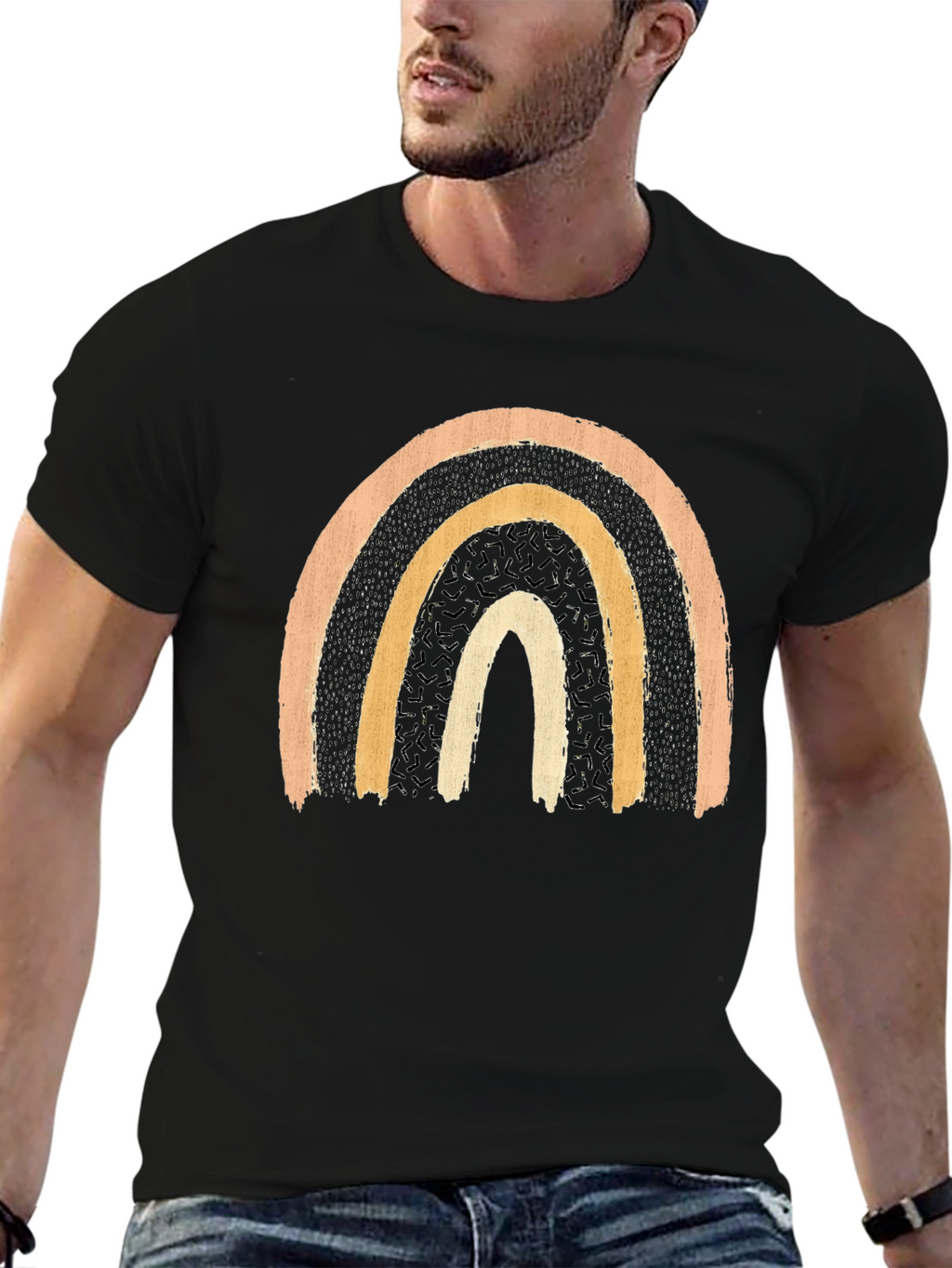 Boho Rainbow Graphic Tee - Stylish & Comfortable