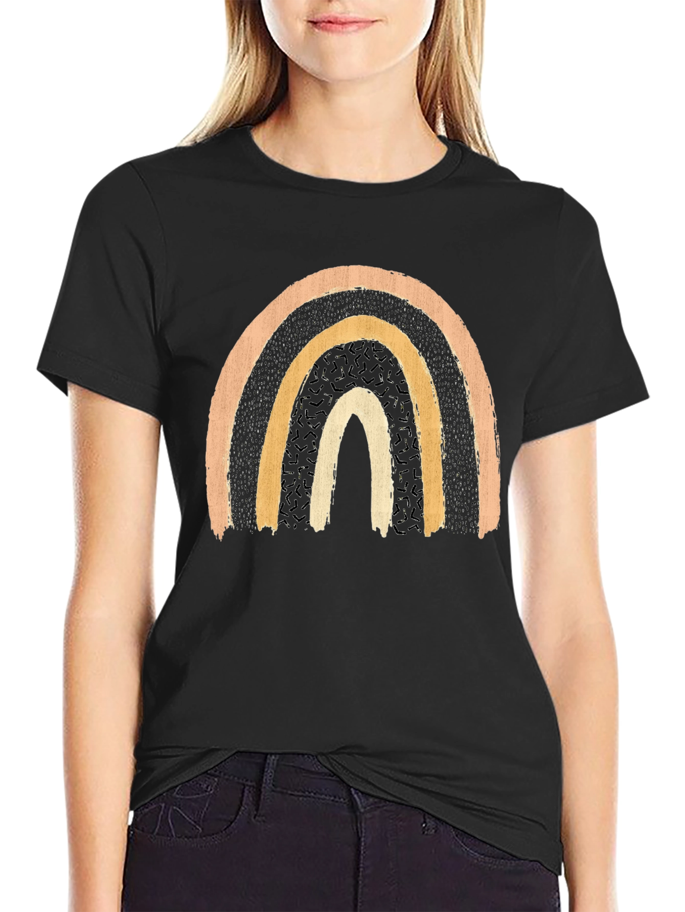 Boho Rainbow Graphic Tee - Stylish & Comfortable