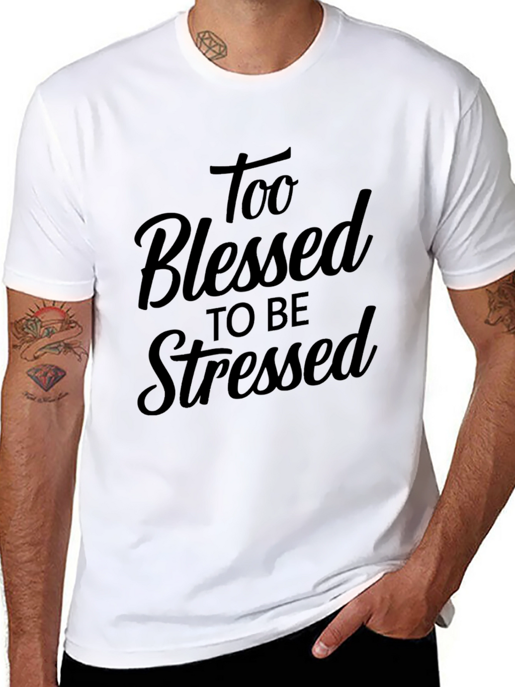 Too Blessed to be Stressed Graphic Tee