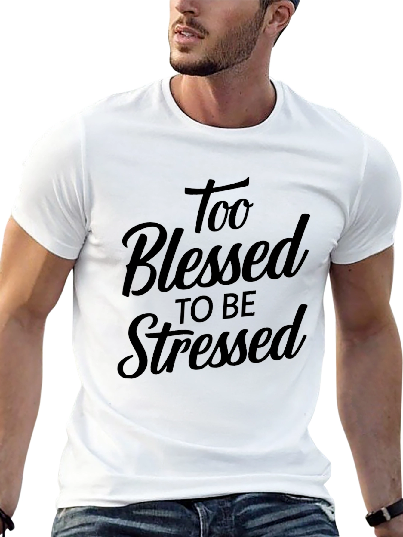 Too Blessed to be Stressed Graphic Tee