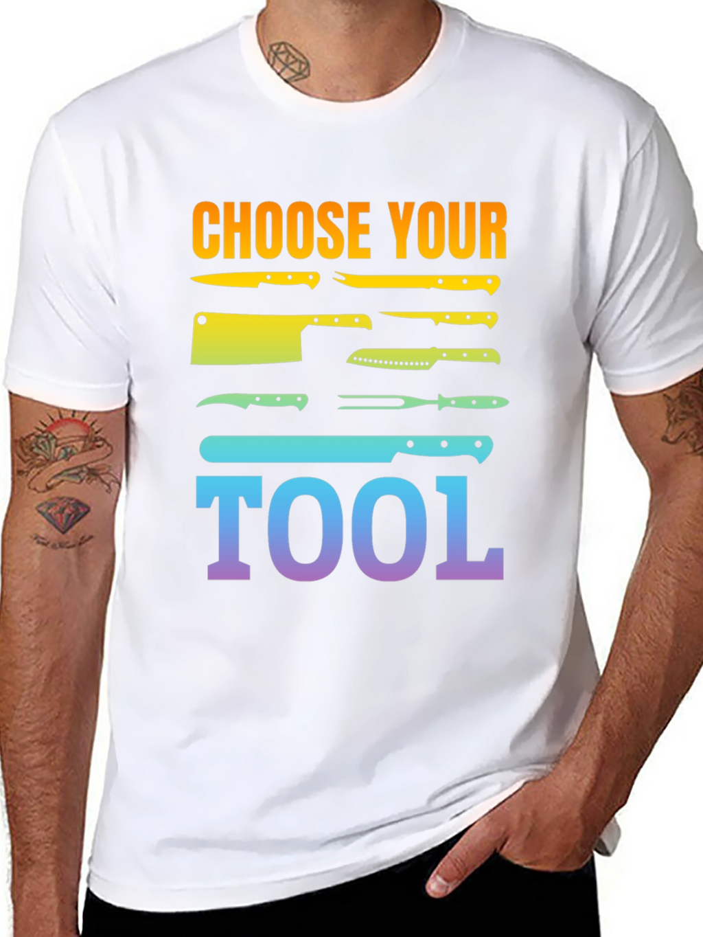 Choose Your Tool Knife T-Shirt - Culinary Chef Gift