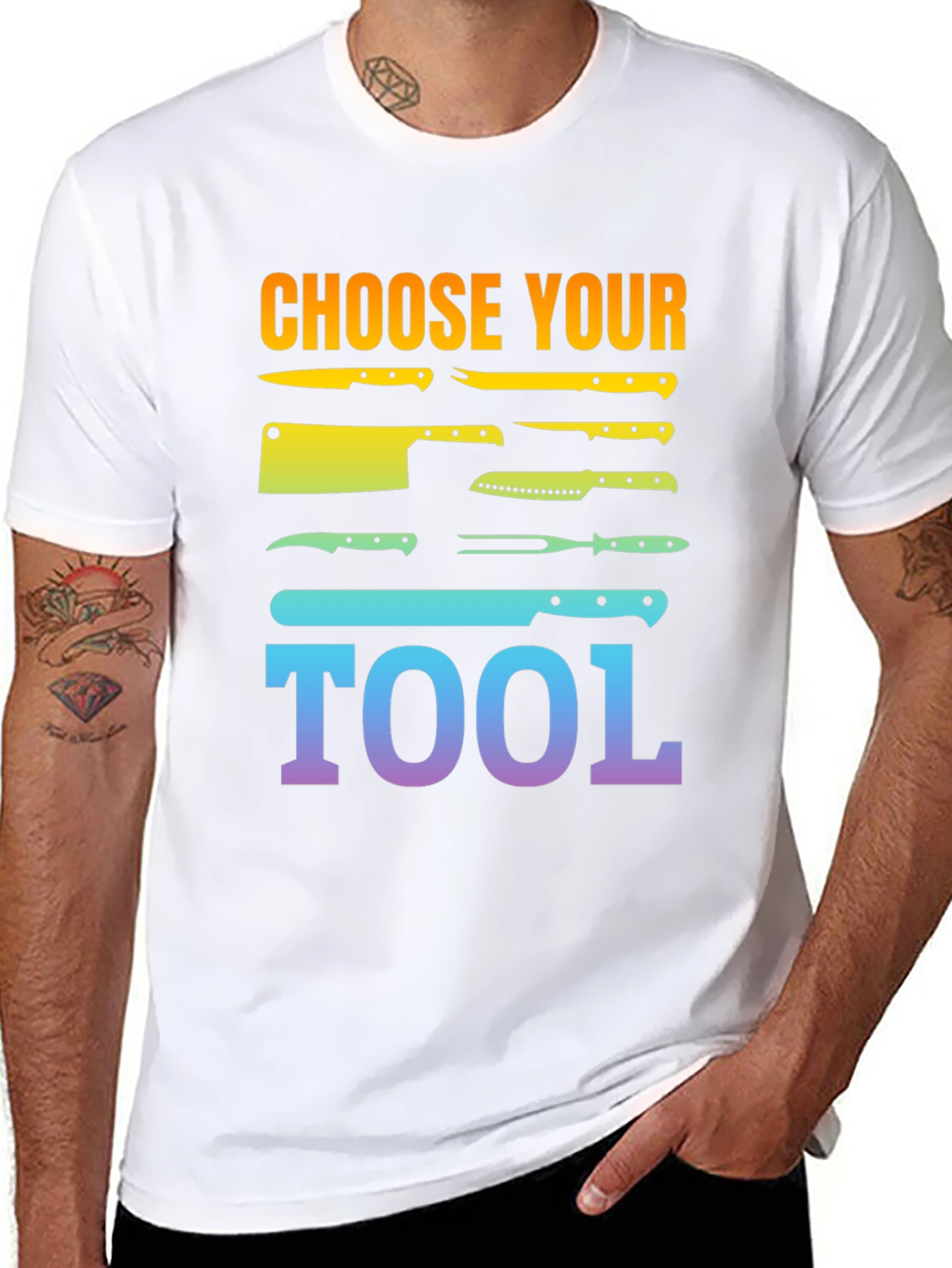 Choose Your Tool Knife T-Shirt - Culinary Chef Gift