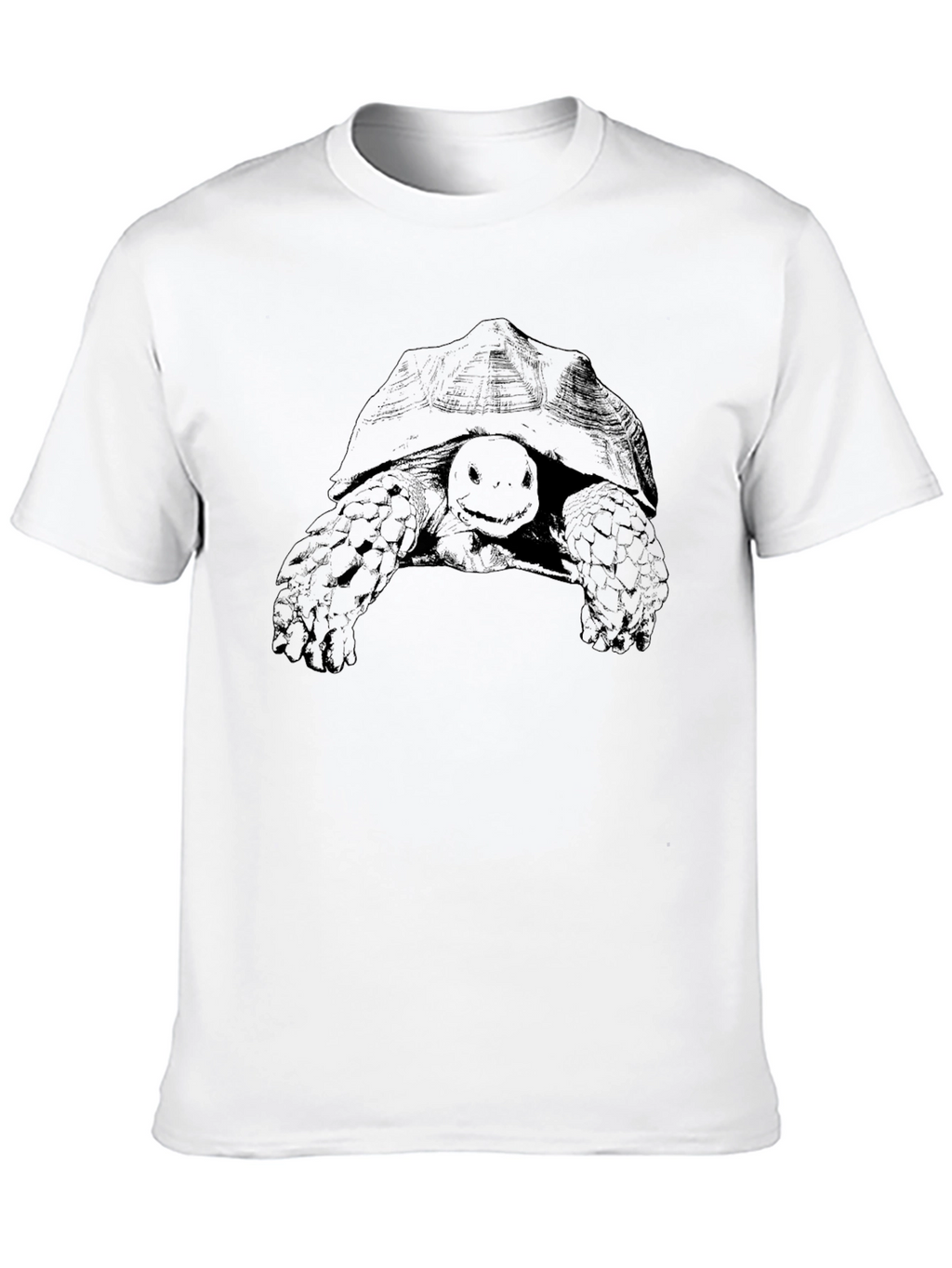Tortoise Graphic Print Black Tee