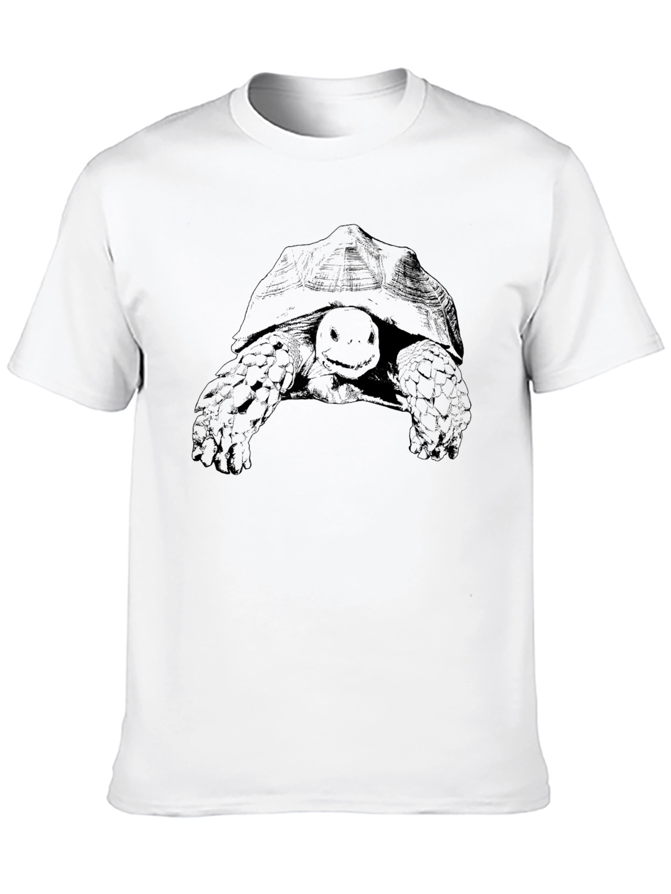 Tortoise Graphic Print Black Tee