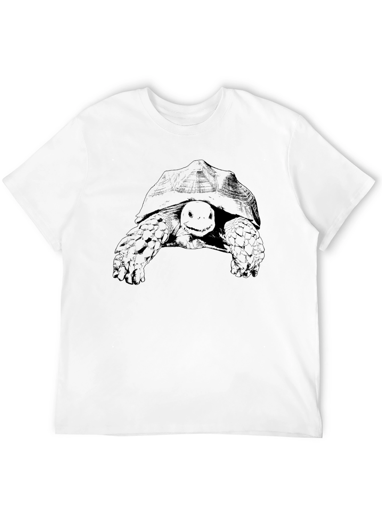 Tortoise Graphic Print Black Tee
