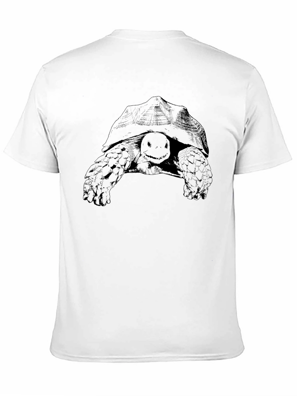 Tortoise Graphic Print Black Tee