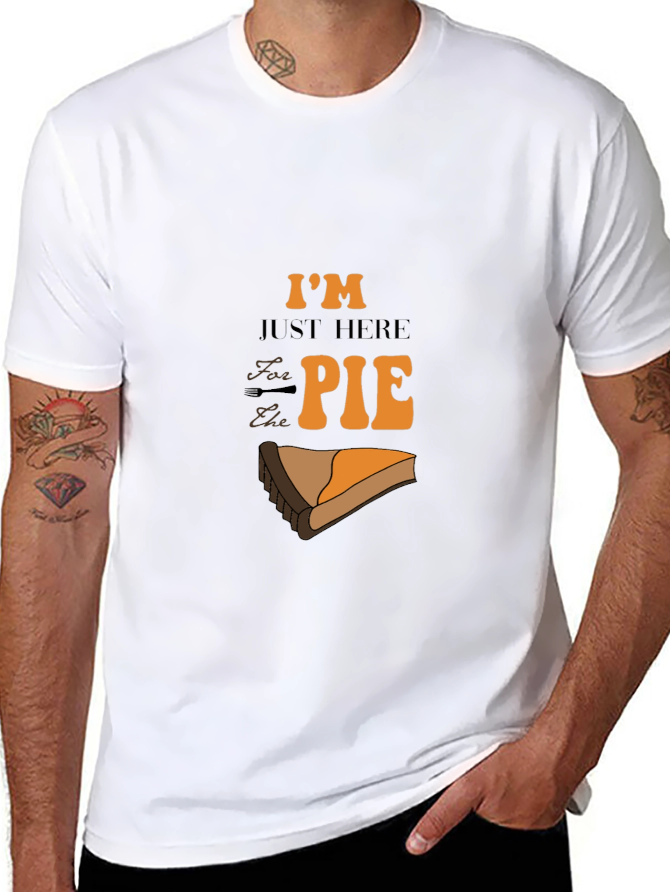 Im Just Here for the Pie Graphic T-Shirt