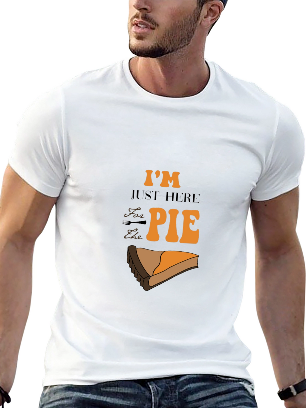 Im Just Here for the Pie Graphic T-Shirt