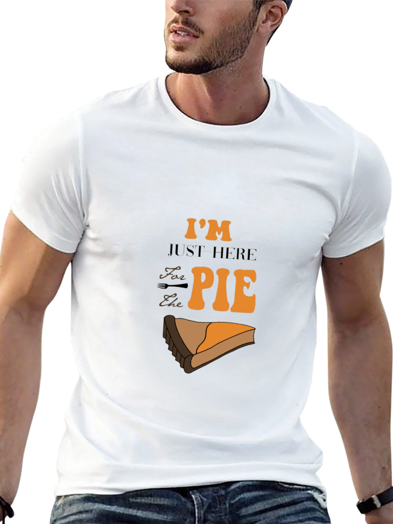 Im Just Here for the Pie Graphic T-Shirt