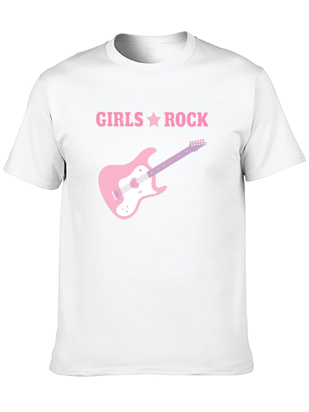 Girls Rock Pink Guitar T-Shirt