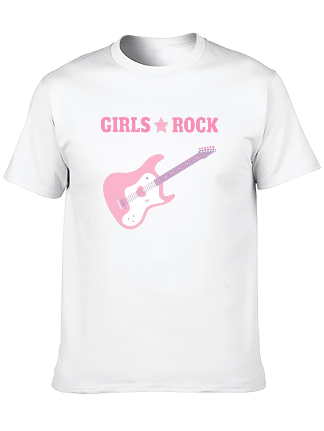 Girls Rock Pink Guitar T-Shirt