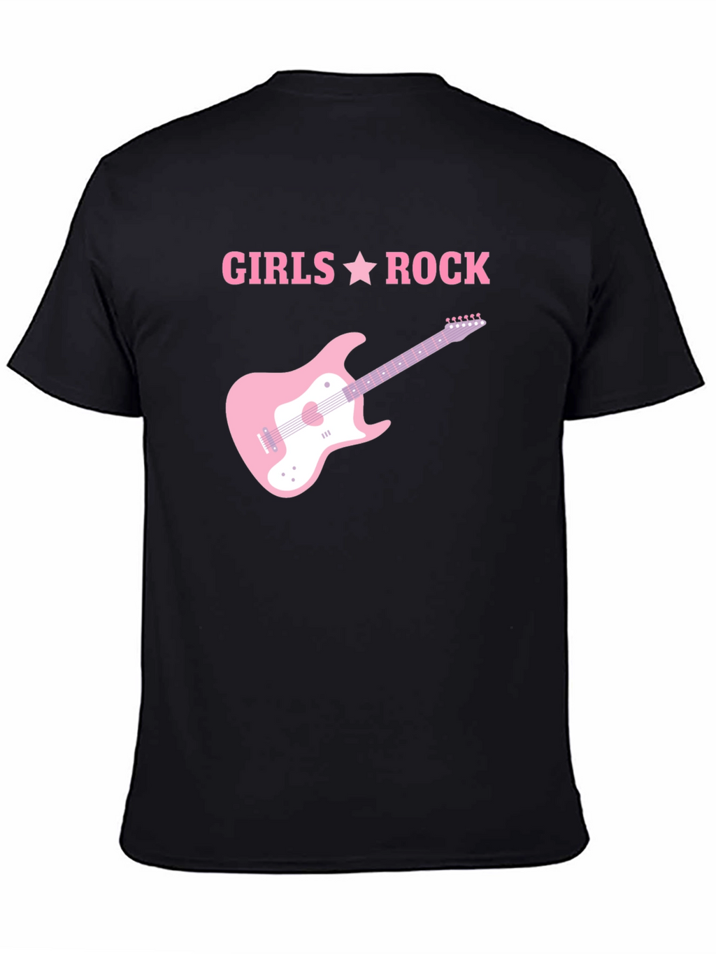 Girls Rock Pink Guitar T-Shirt