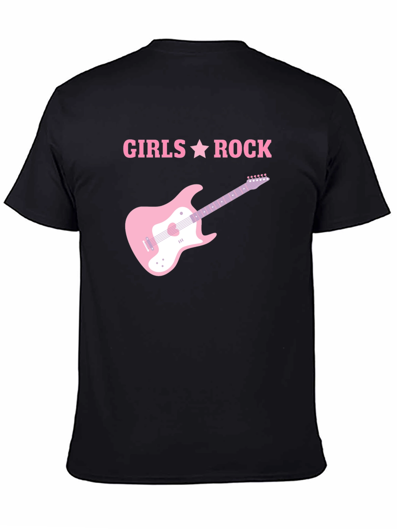 Girls Rock Pink Guitar T-Shirt