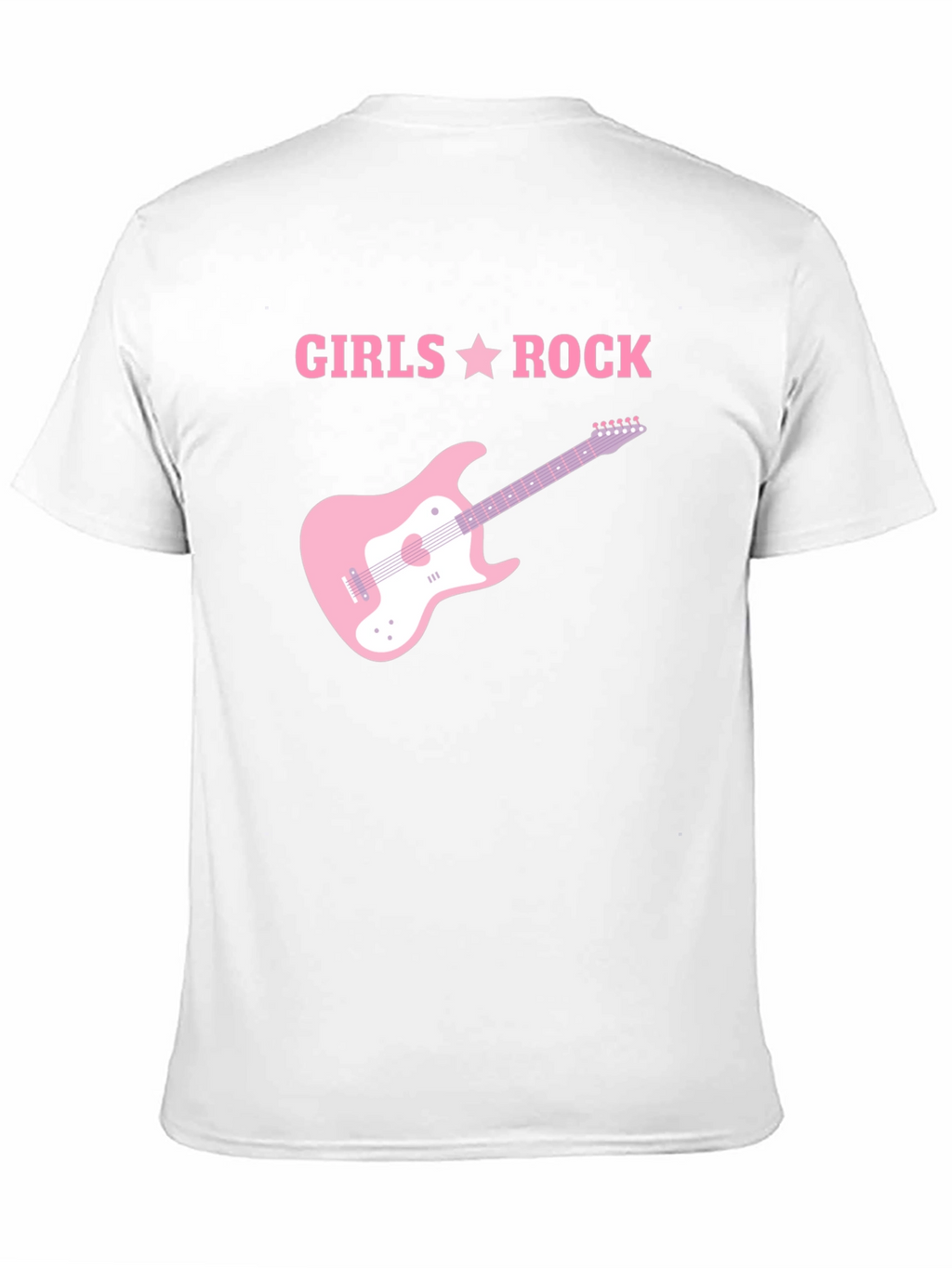 Girls Rock Pink Guitar T-Shirt