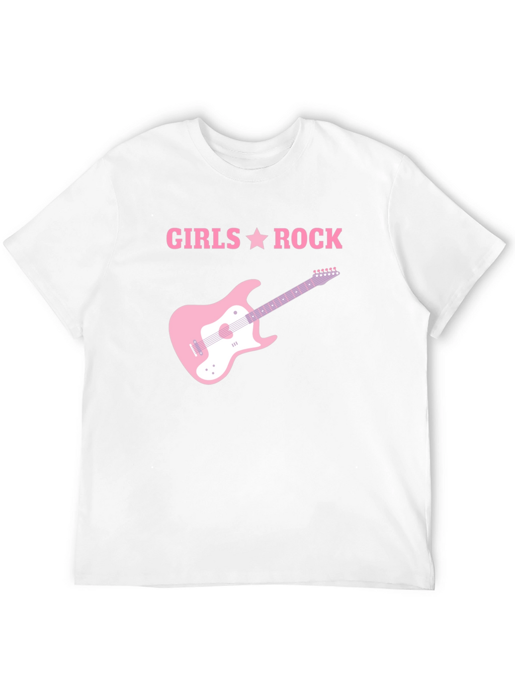 Girls Rock Pink Guitar T-Shirt