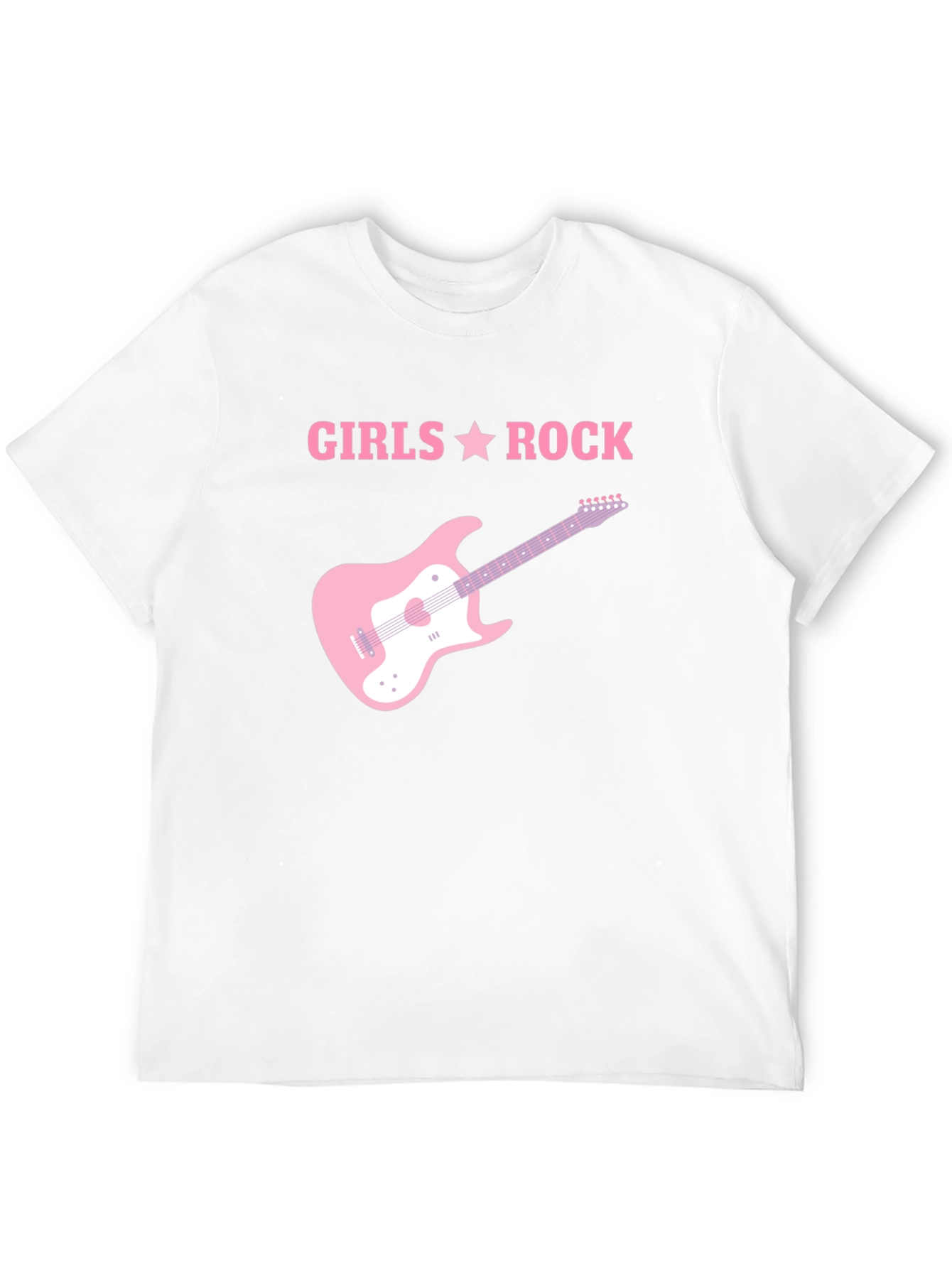 Girls Rock Pink Guitar T-Shirt