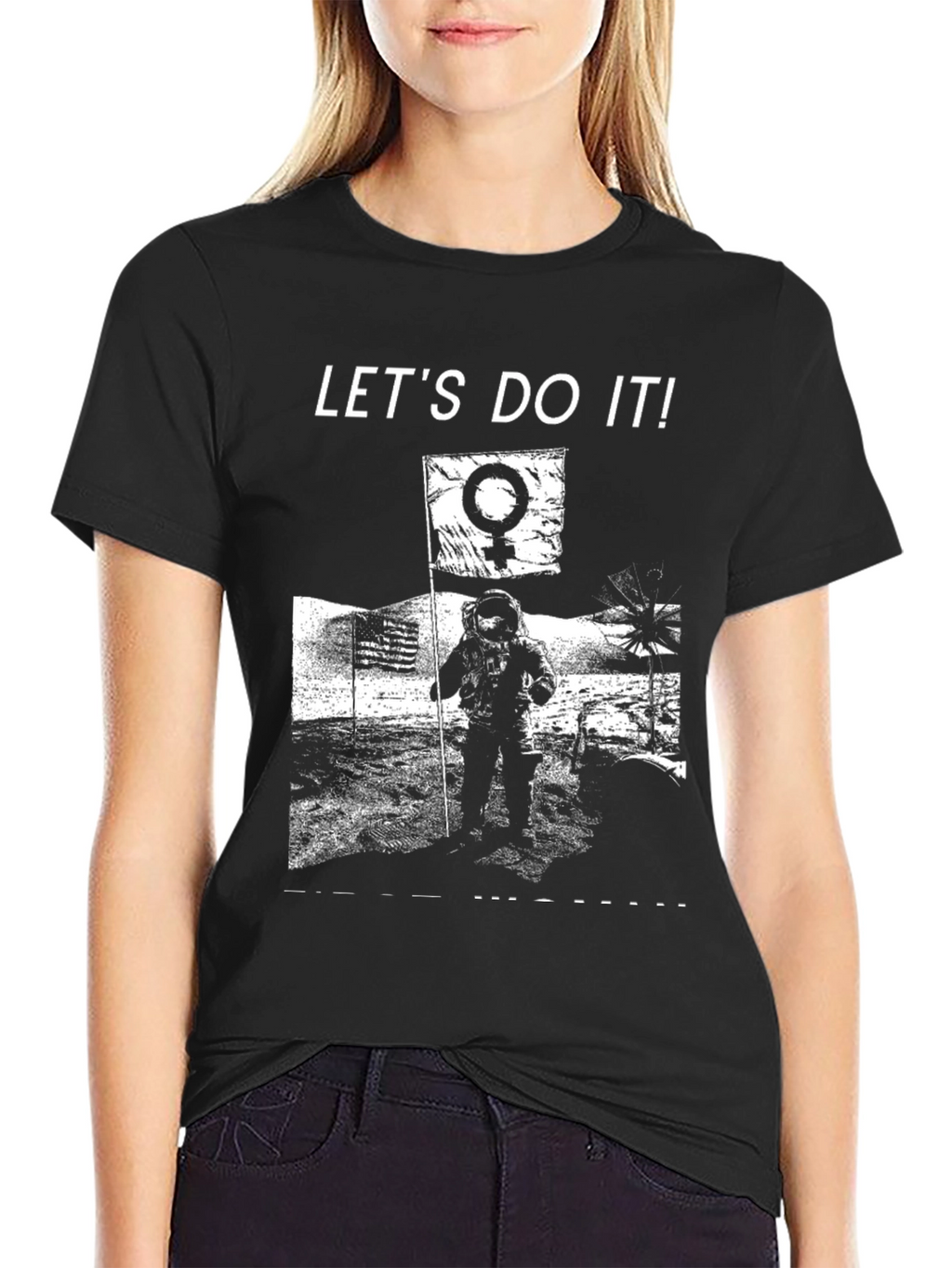 Lets Do It! Moon Landing Graphic T-Shirt