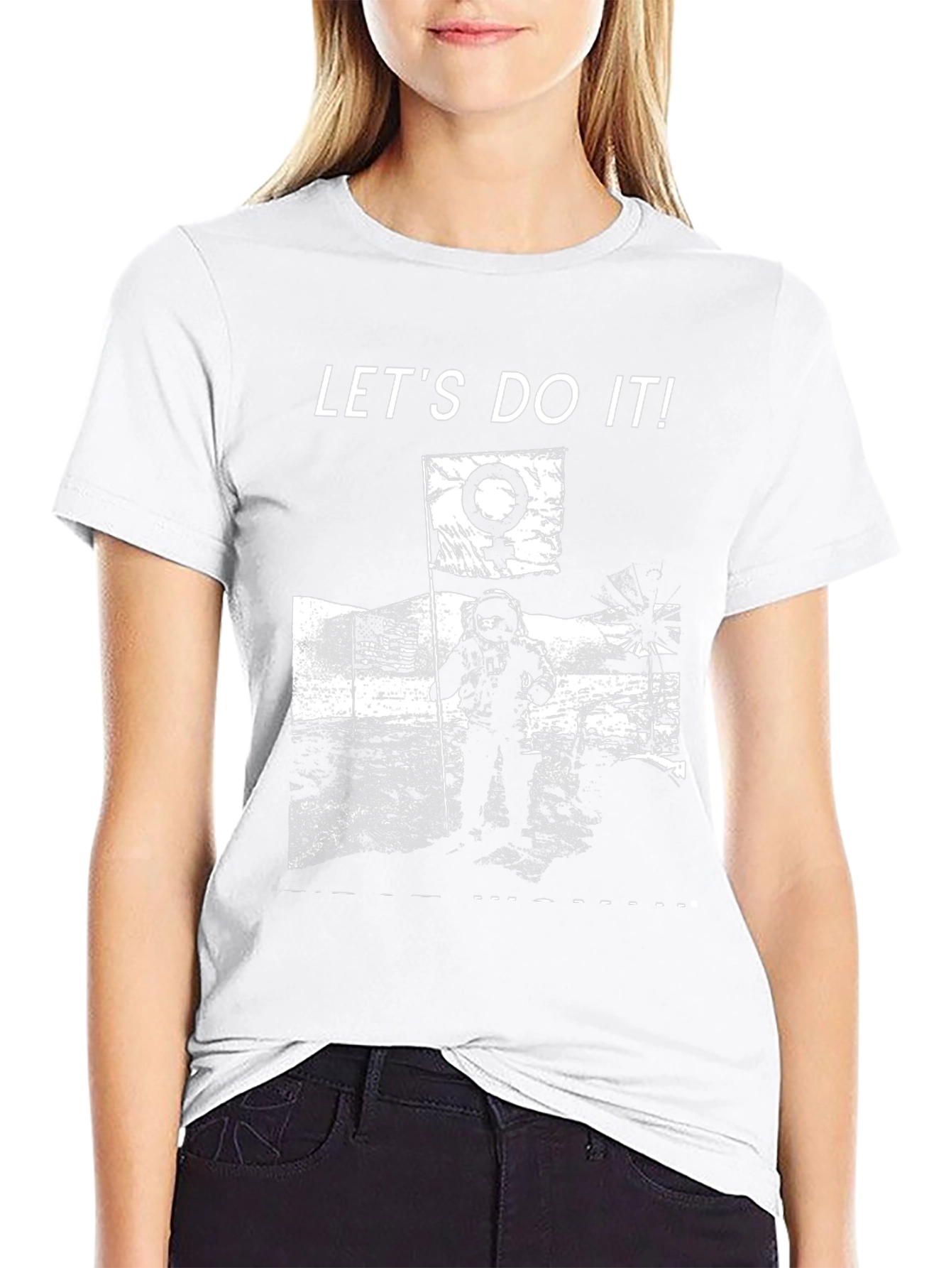 Lets Do It! Moon Landing Graphic T-Shirt