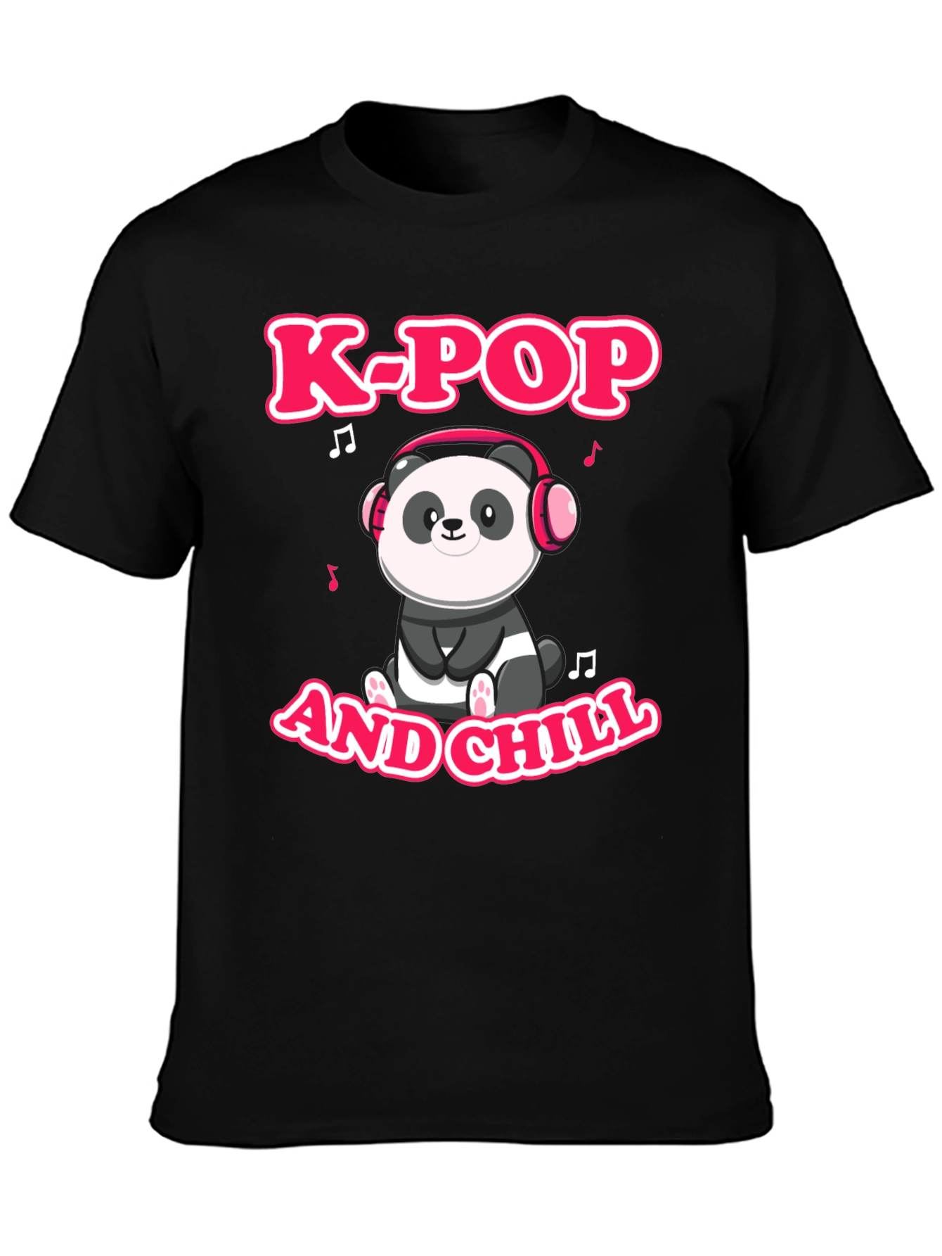 K-Pop and Chill Panda Graphic Tee