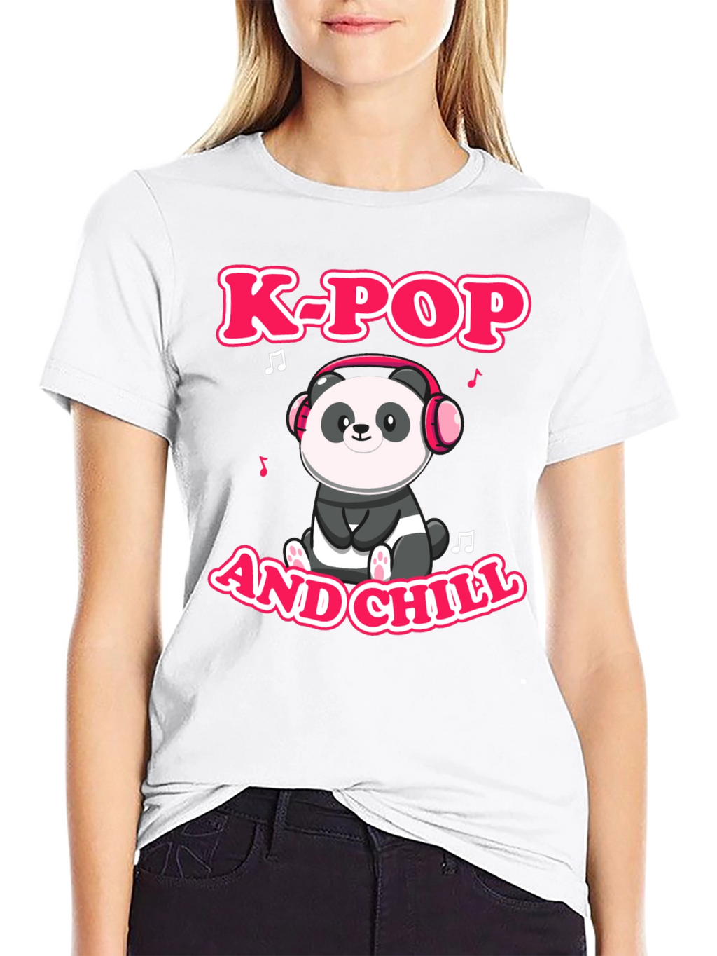 K-Pop and Chill Panda Graphic Tee