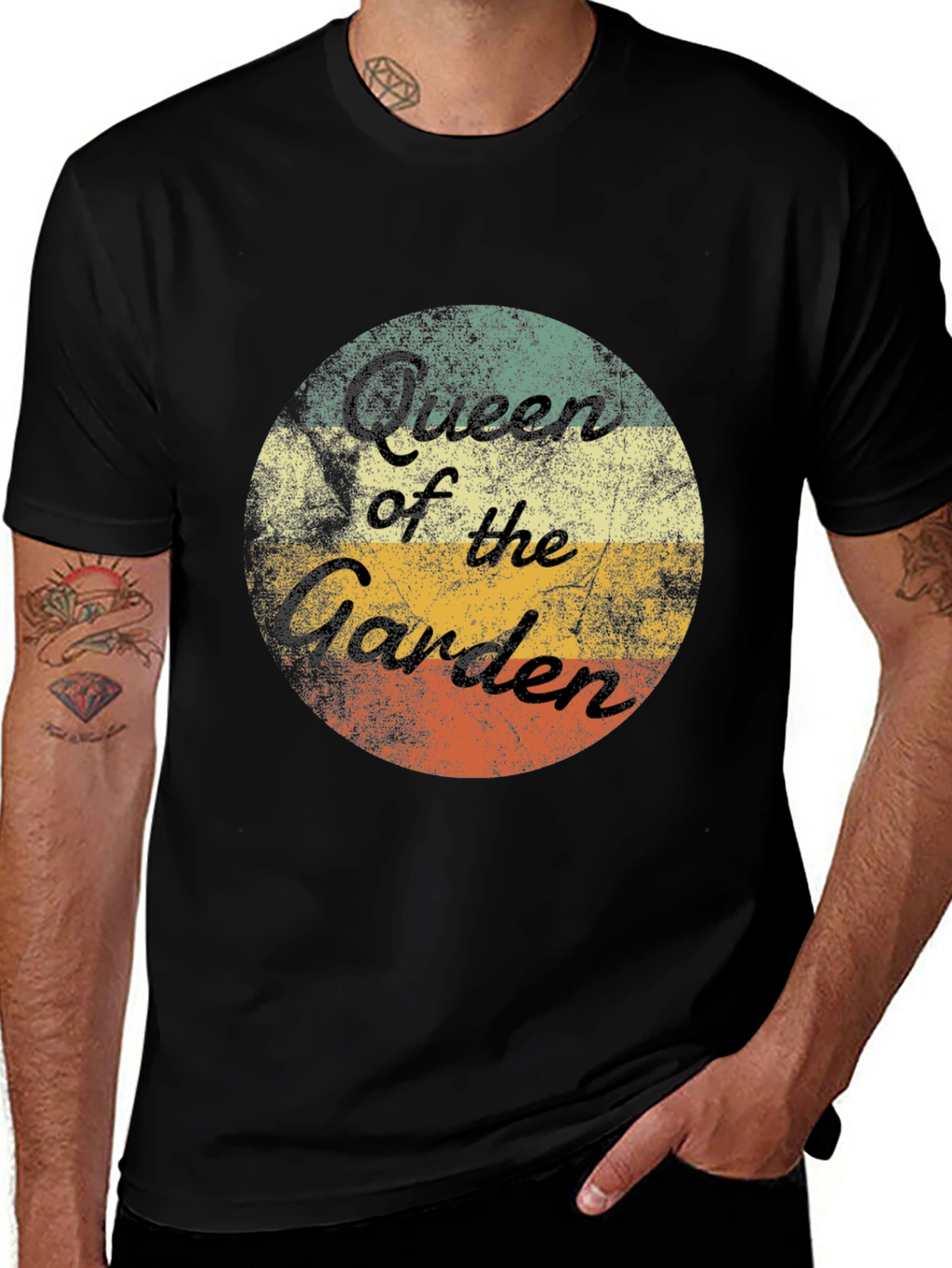 Queen of the Garden Retro T-Shirt - Gardening Tee
