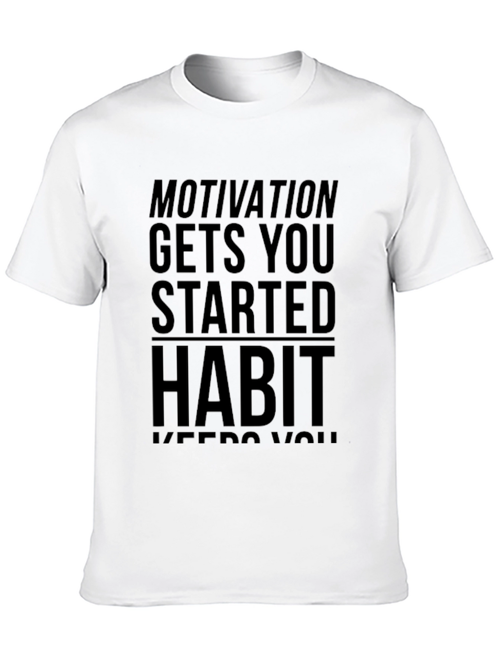 Motivation Habit Black Graphic T-Shirt