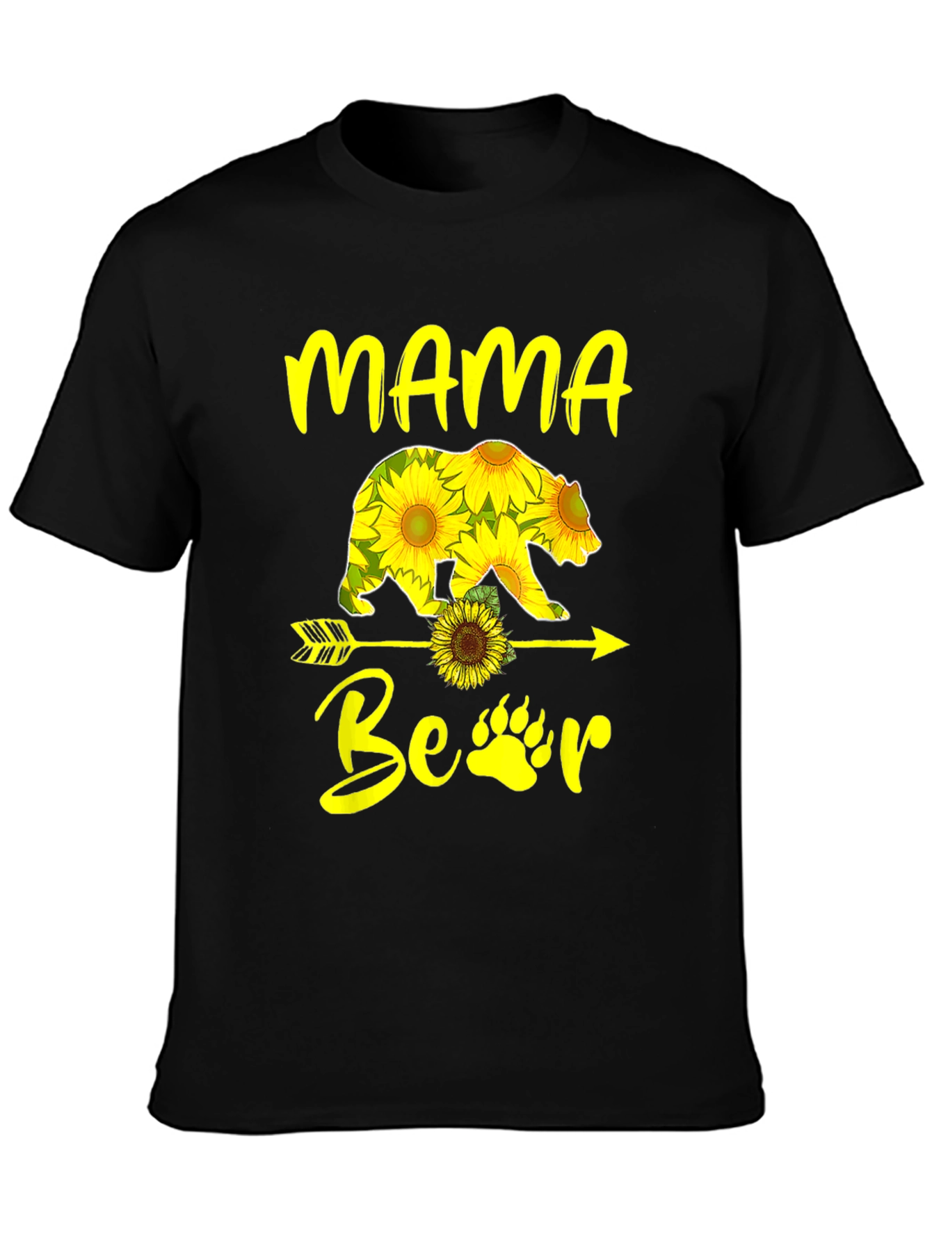 Mama Bear Sunflower Graphic T-Shirt