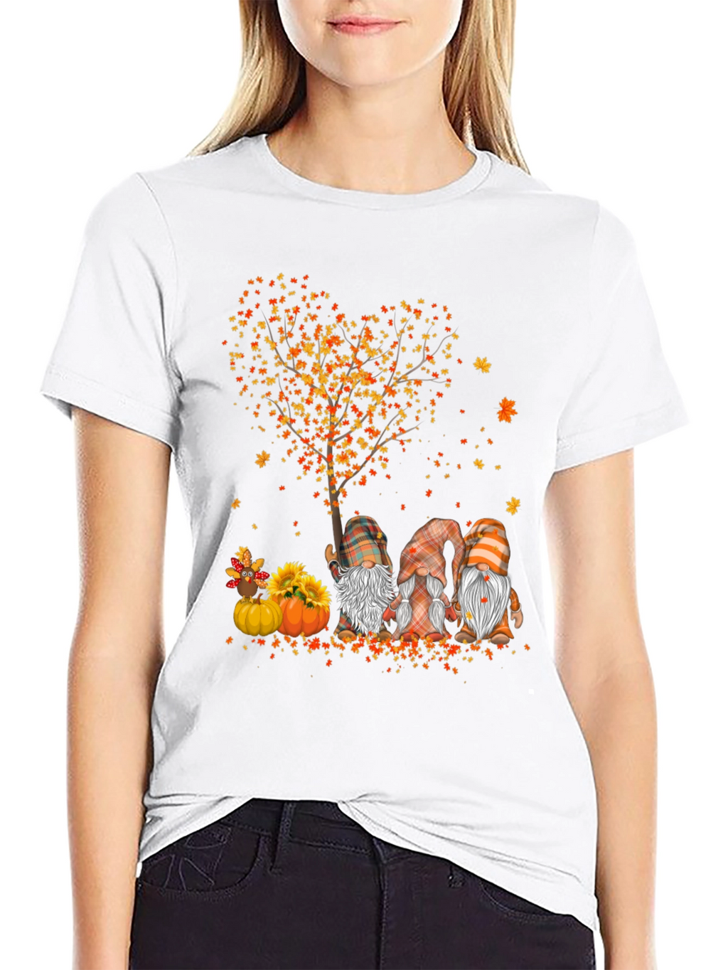 Fall Gnomes Heart Tree T-Shirt