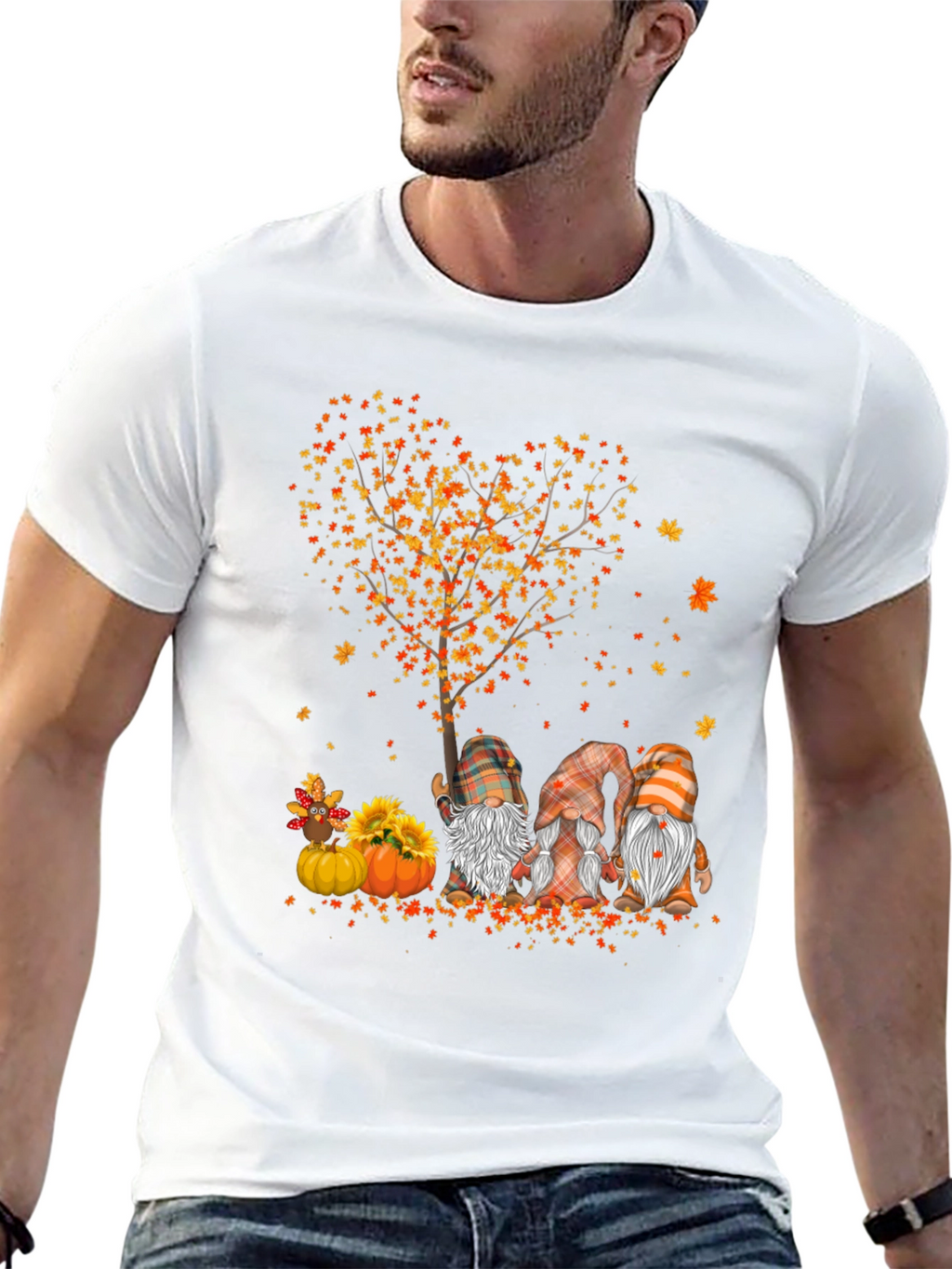 Fall Gnomes Heart Tree T-Shirt