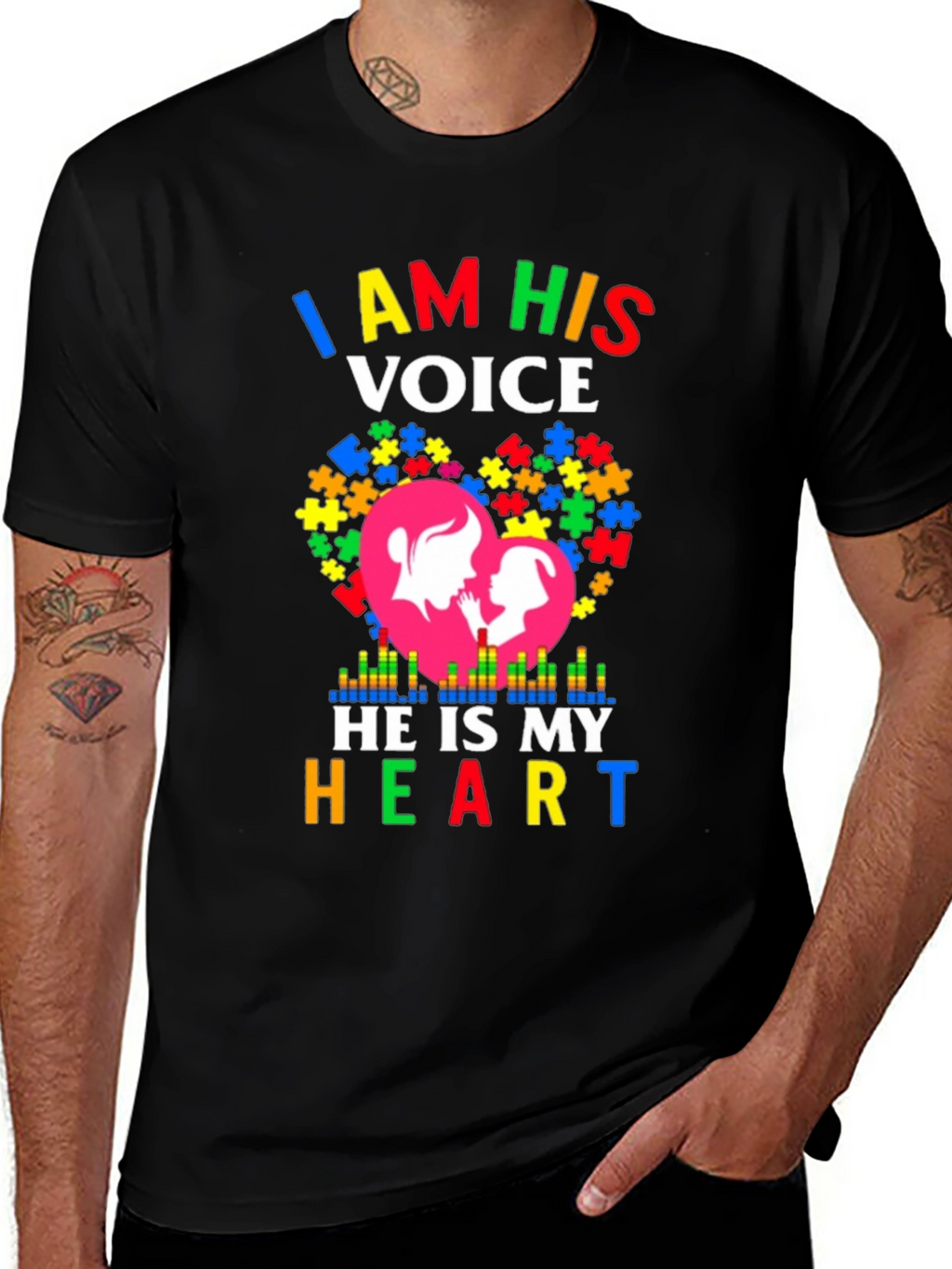 I Am His Voice Autism Awareness T-Shirt