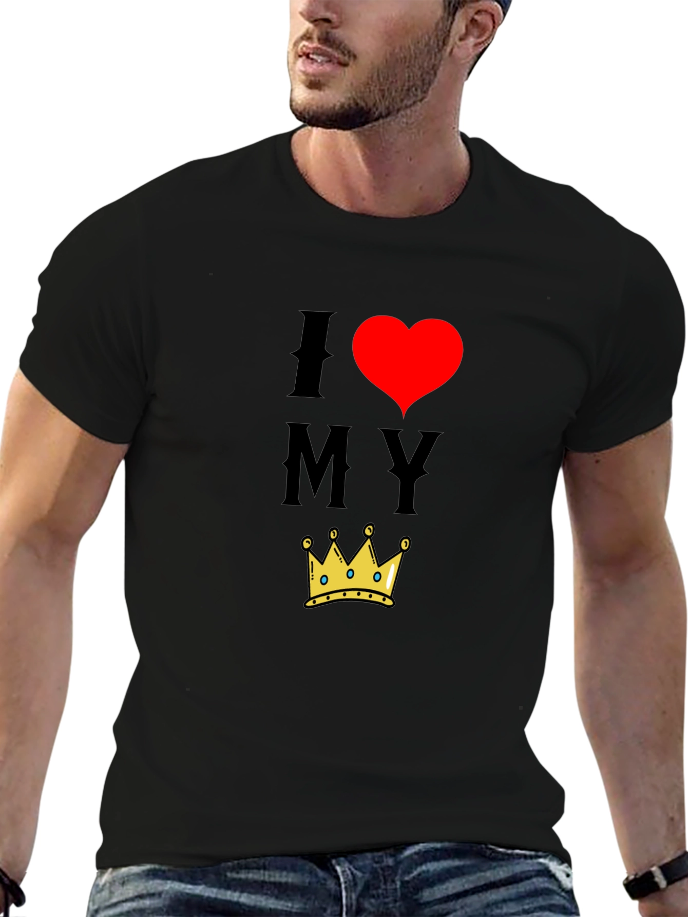 I Heart My Crown Black T-Shirt