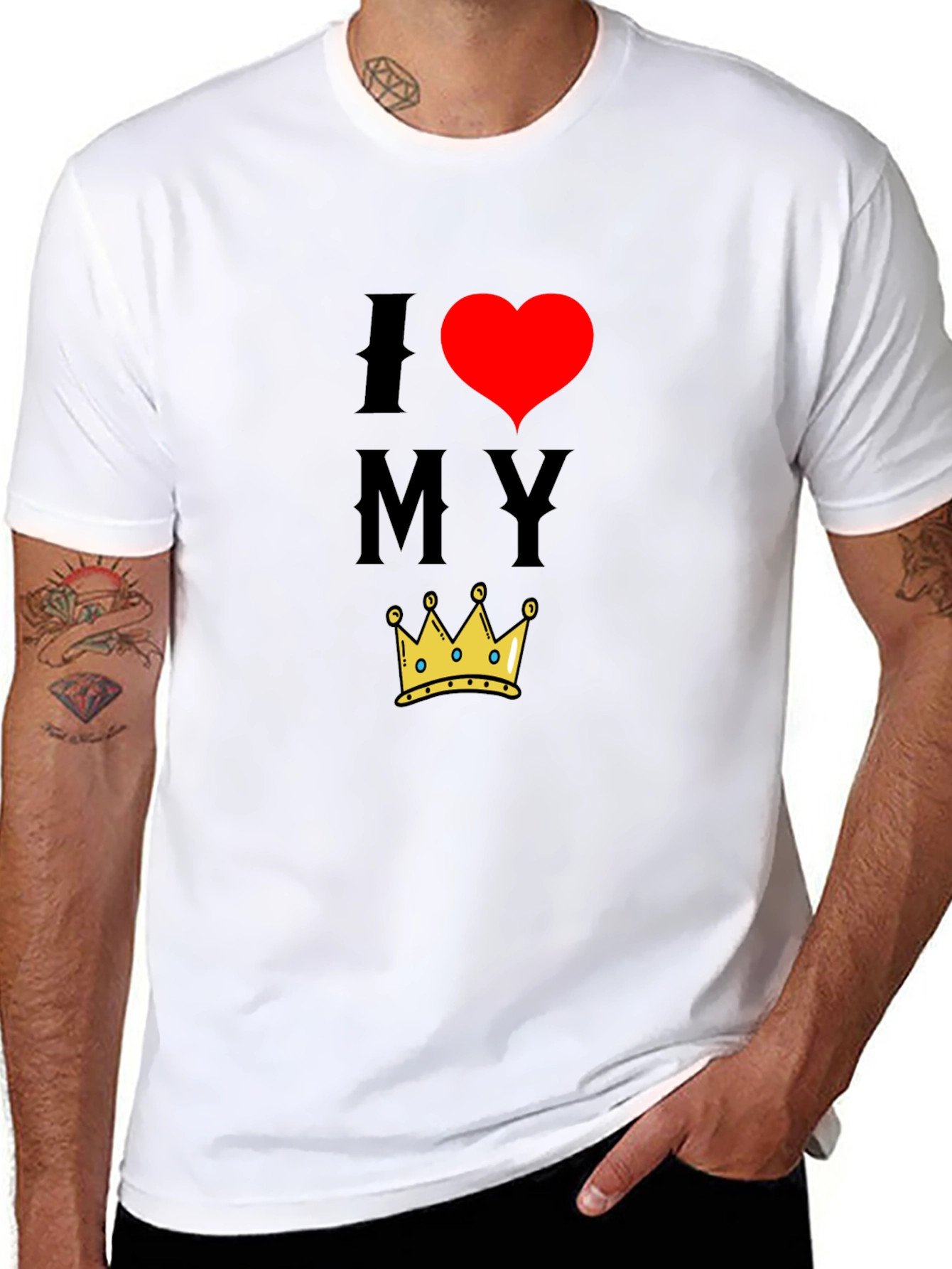 I Heart My Crown Black T-Shirt