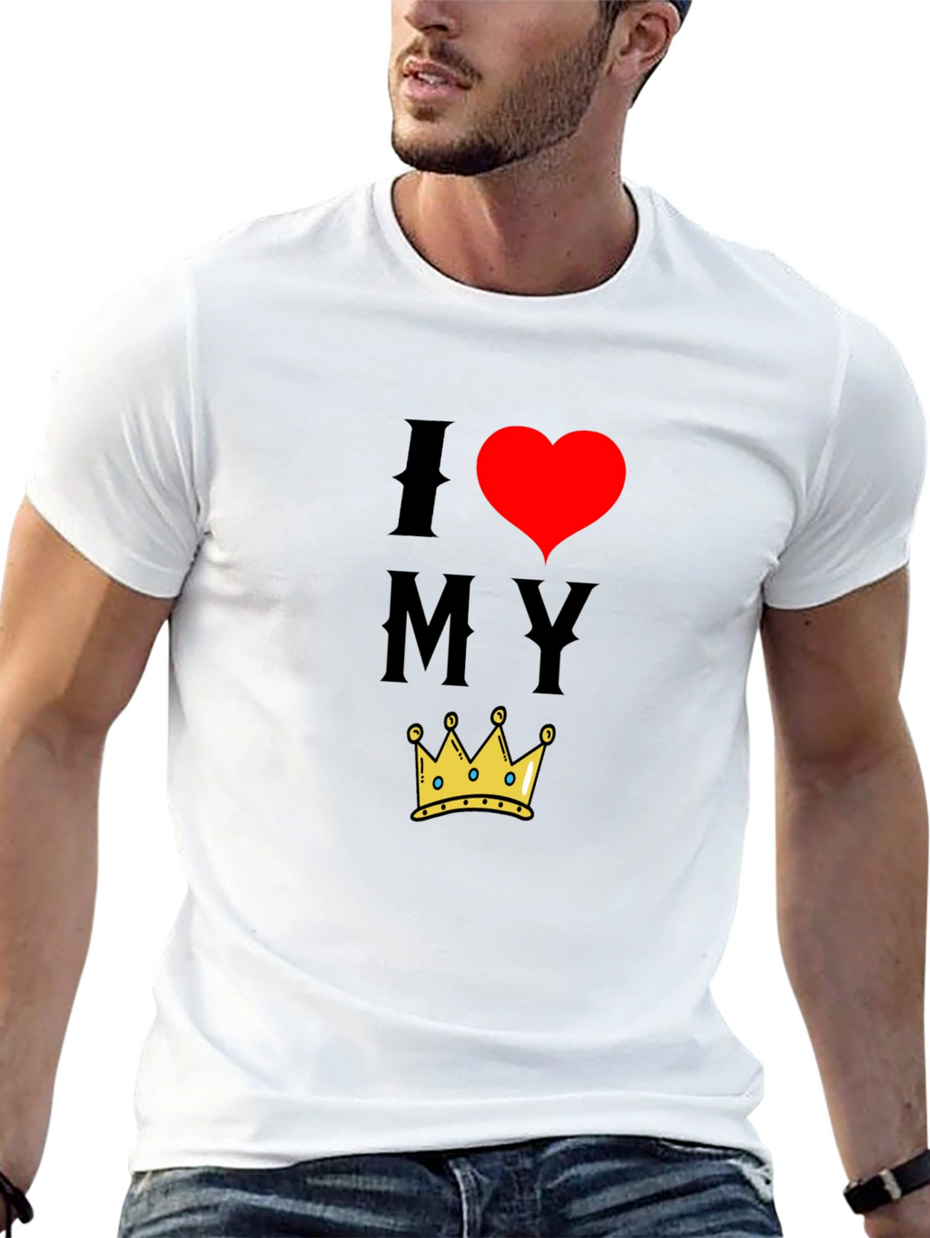 I Heart My Crown Black T-Shirt