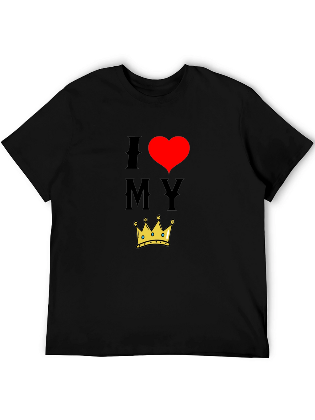 I Heart My Crown Black T-Shirt