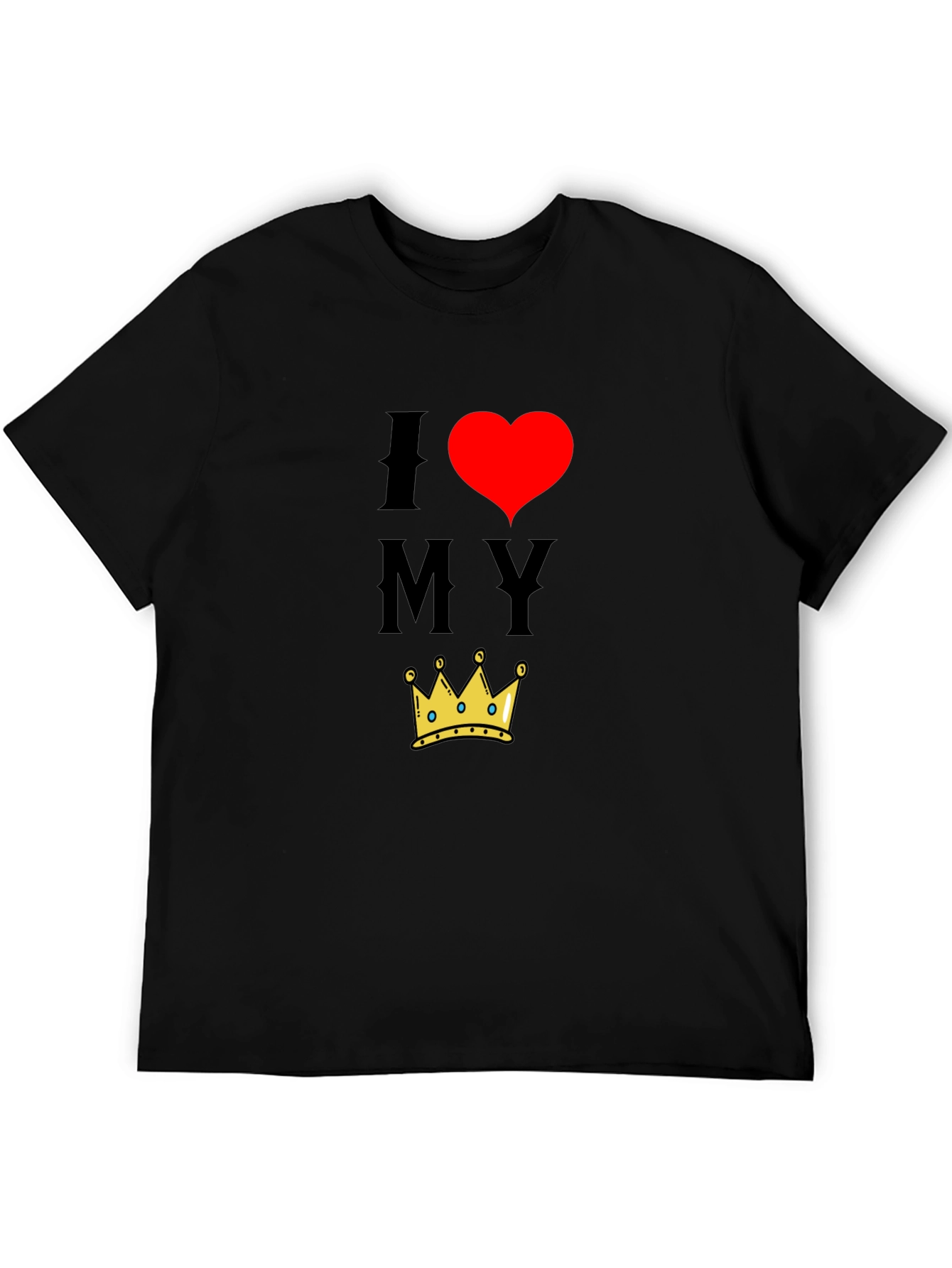 I Heart My Crown Black T-Shirt