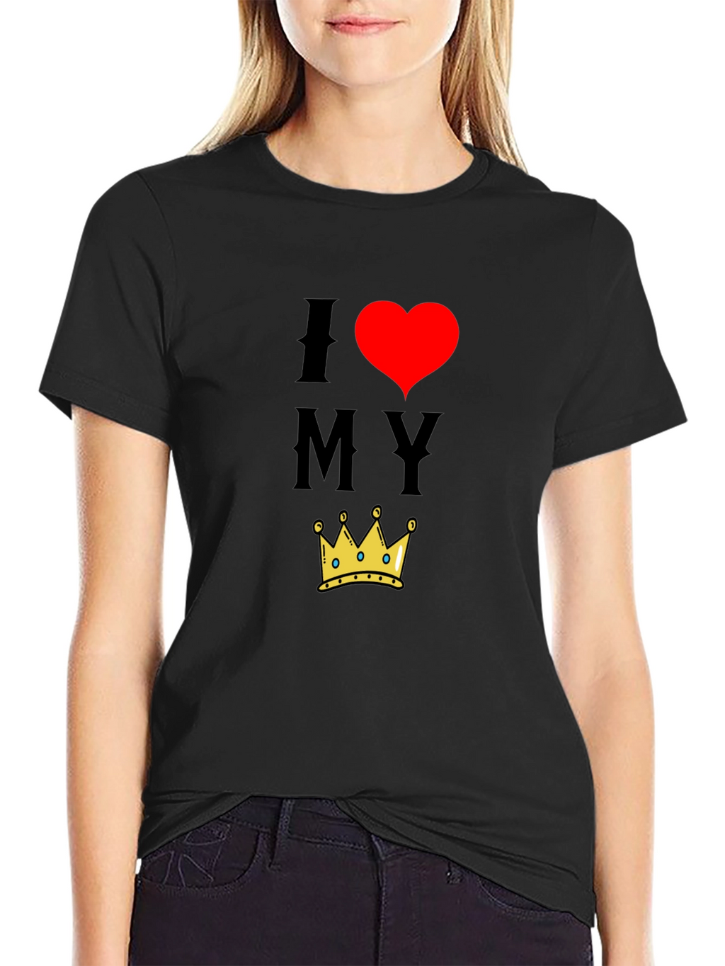 I Heart My Crown Black T-Shirt