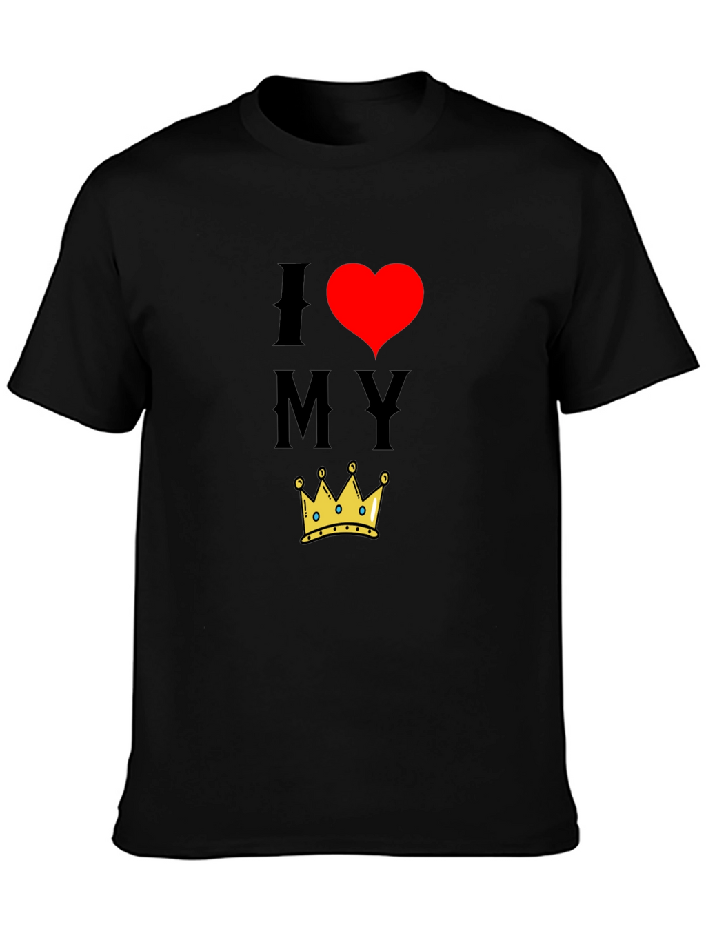 I Heart My Crown Black T-Shirt