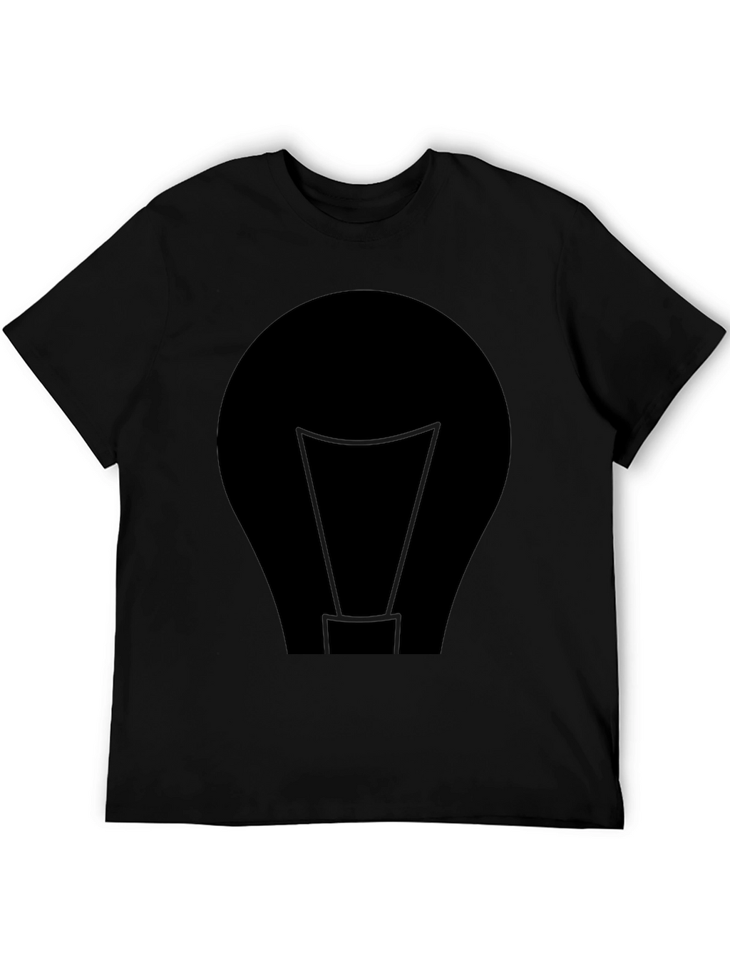 Bold Lightbulb Graphic Tee - Black Cotton Blend