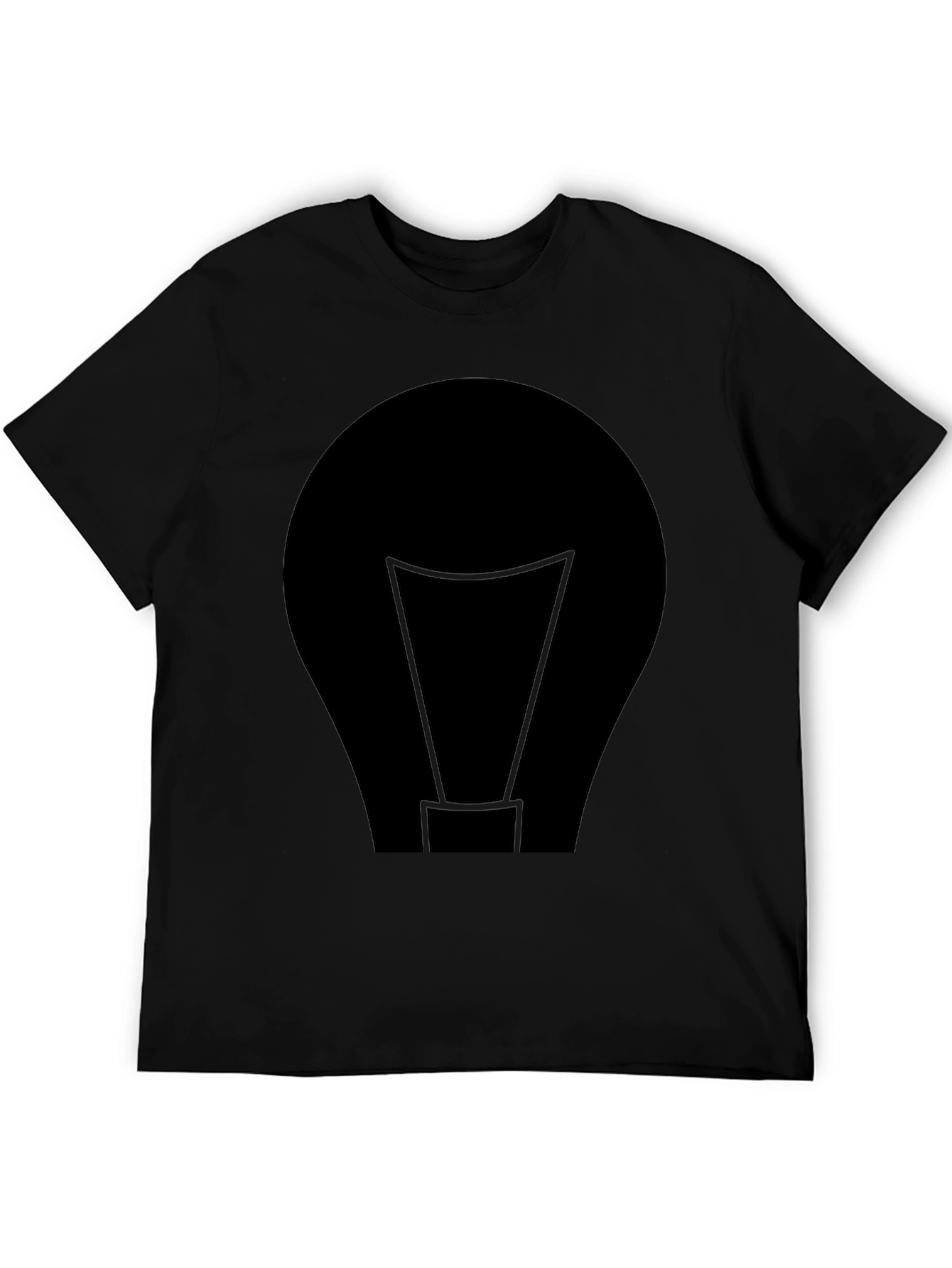 Bold Lightbulb Graphic Tee - Black Cotton Blend