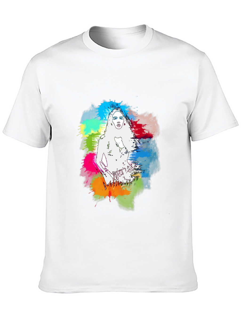 Vibrant Woman Graphic Black T-Shirt