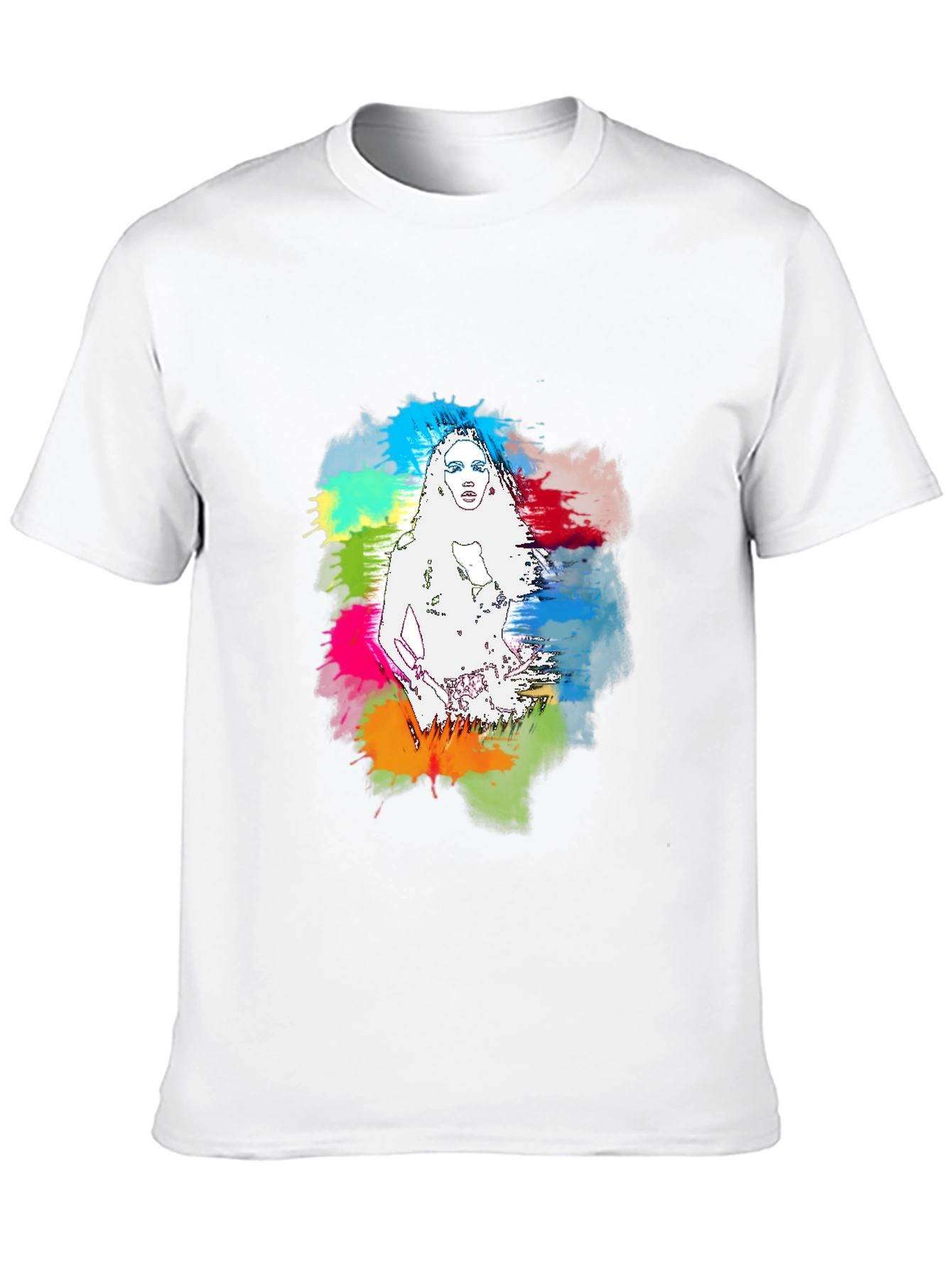 Vibrant Woman Graphic Black T-Shirt